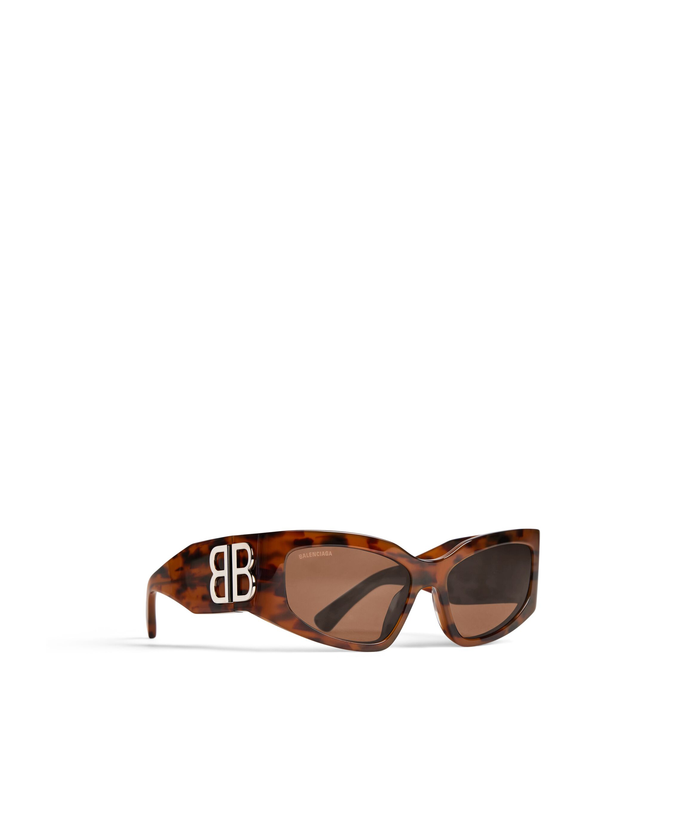 Balenciaga Bossy Tortoiseshell-effect Sunglasses In Brown