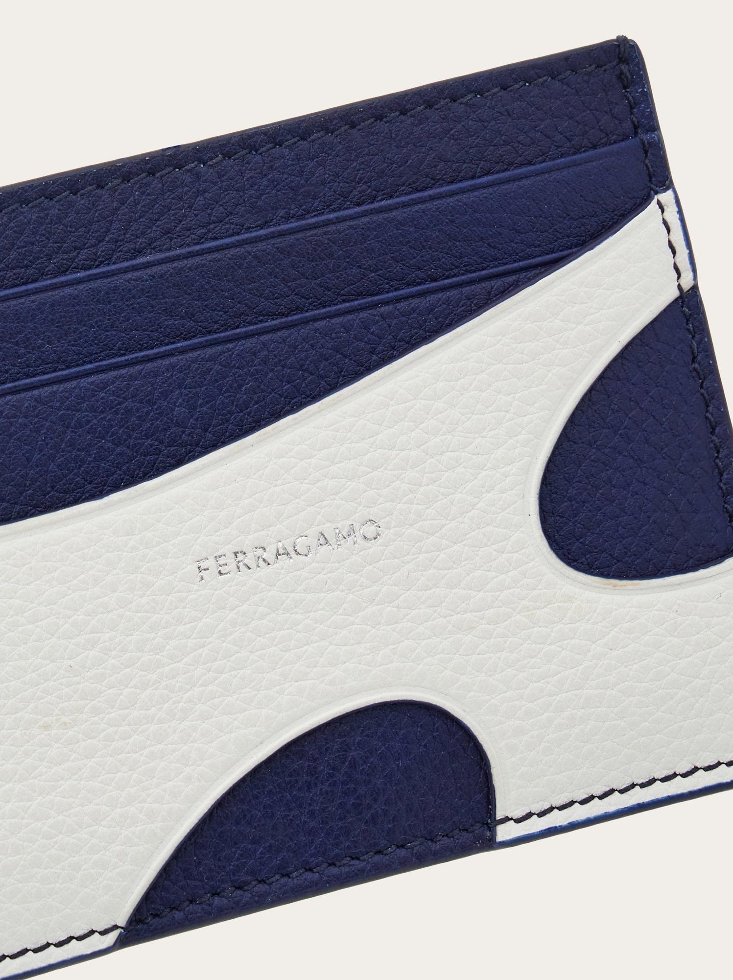 Shop Ferragamo Logo Card Bag In White