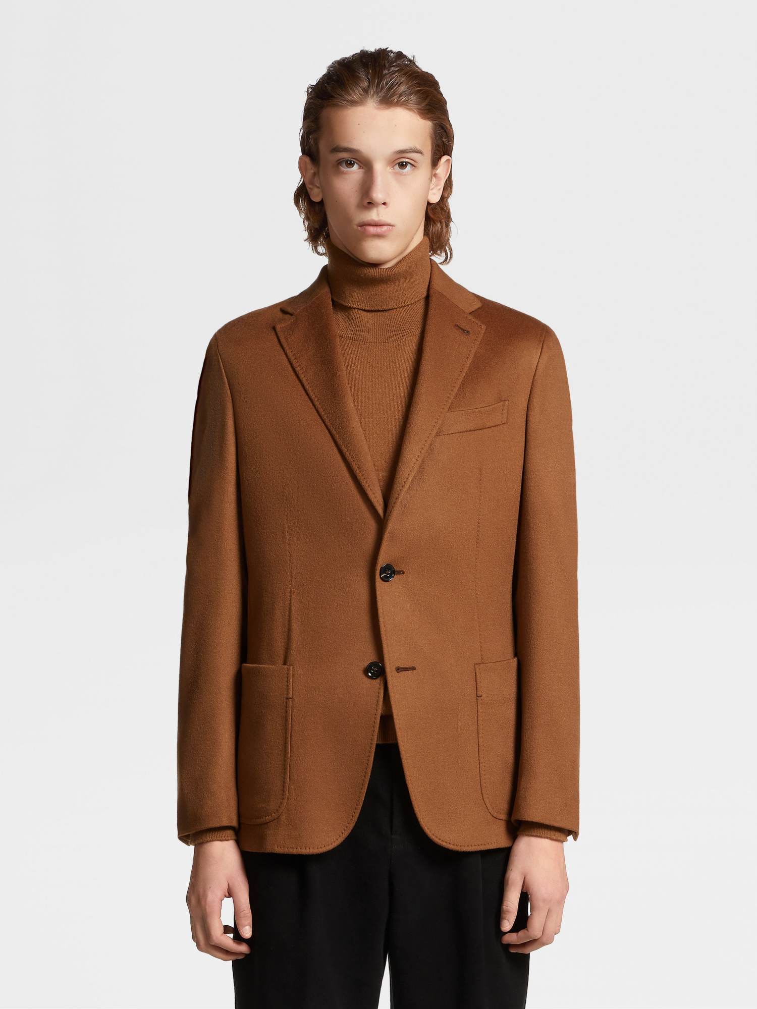 Zegna Deconstructed Oasi Cashmere Sport Coat In Brown