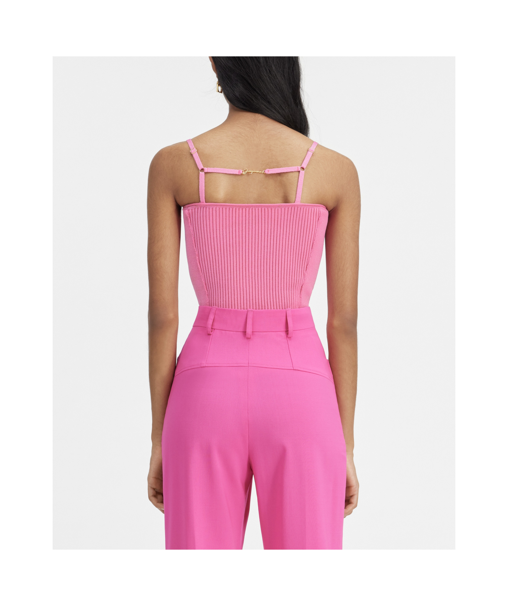Jacquemus Rib Knitting Sling In Pink