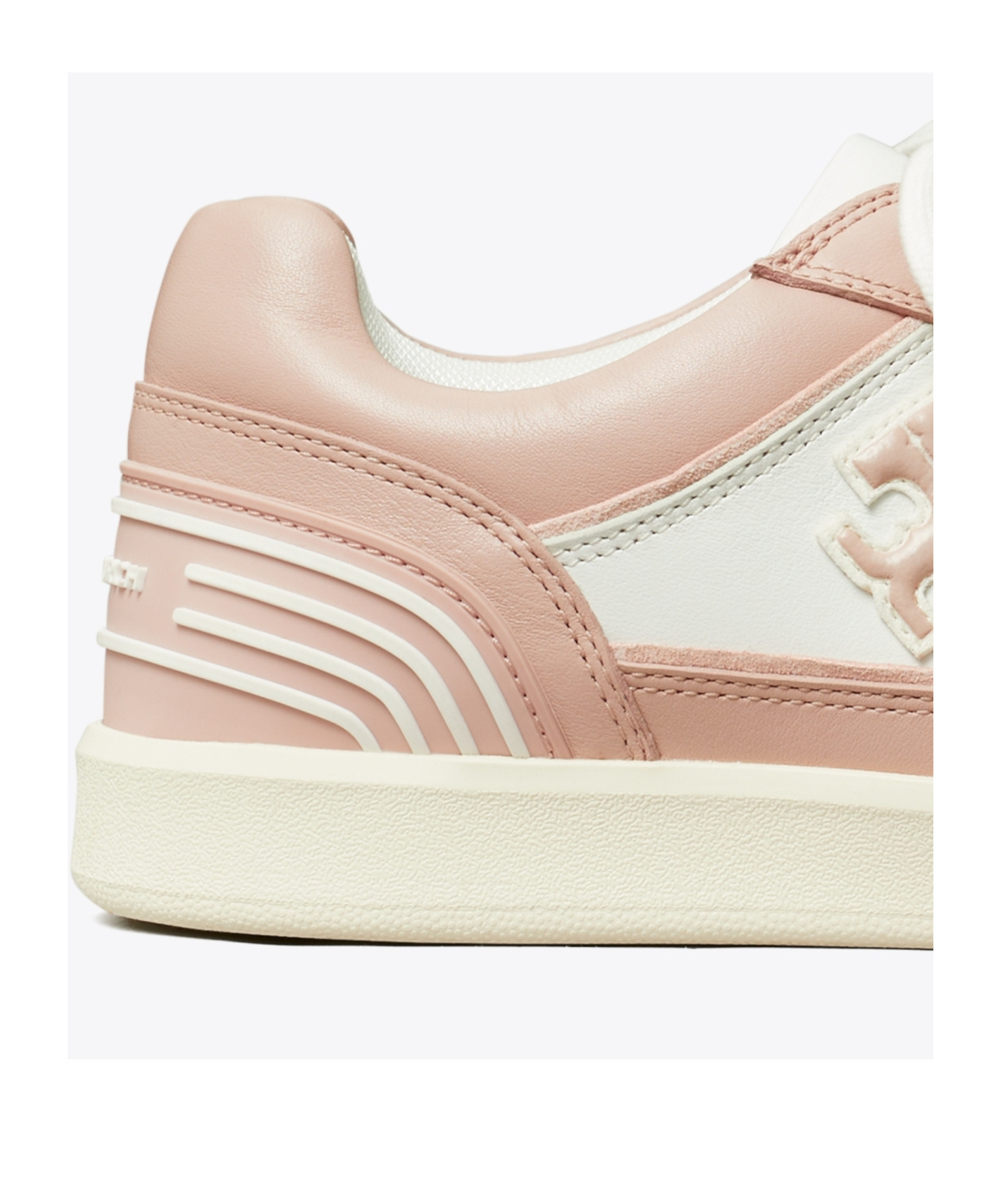 Shop Tory Burch Clover Court Panelled Sneakers In Nude
