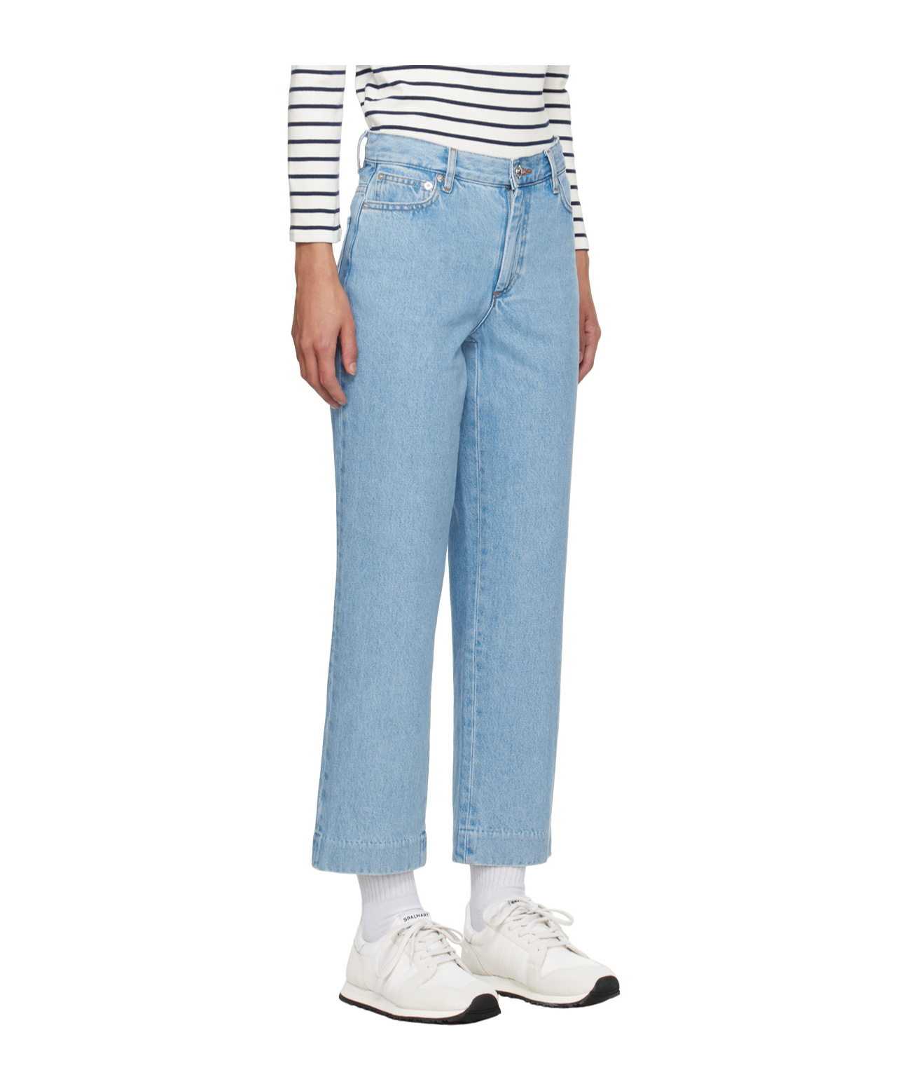 Apc New Sailor Sewing Details Denim Trousers In Blue