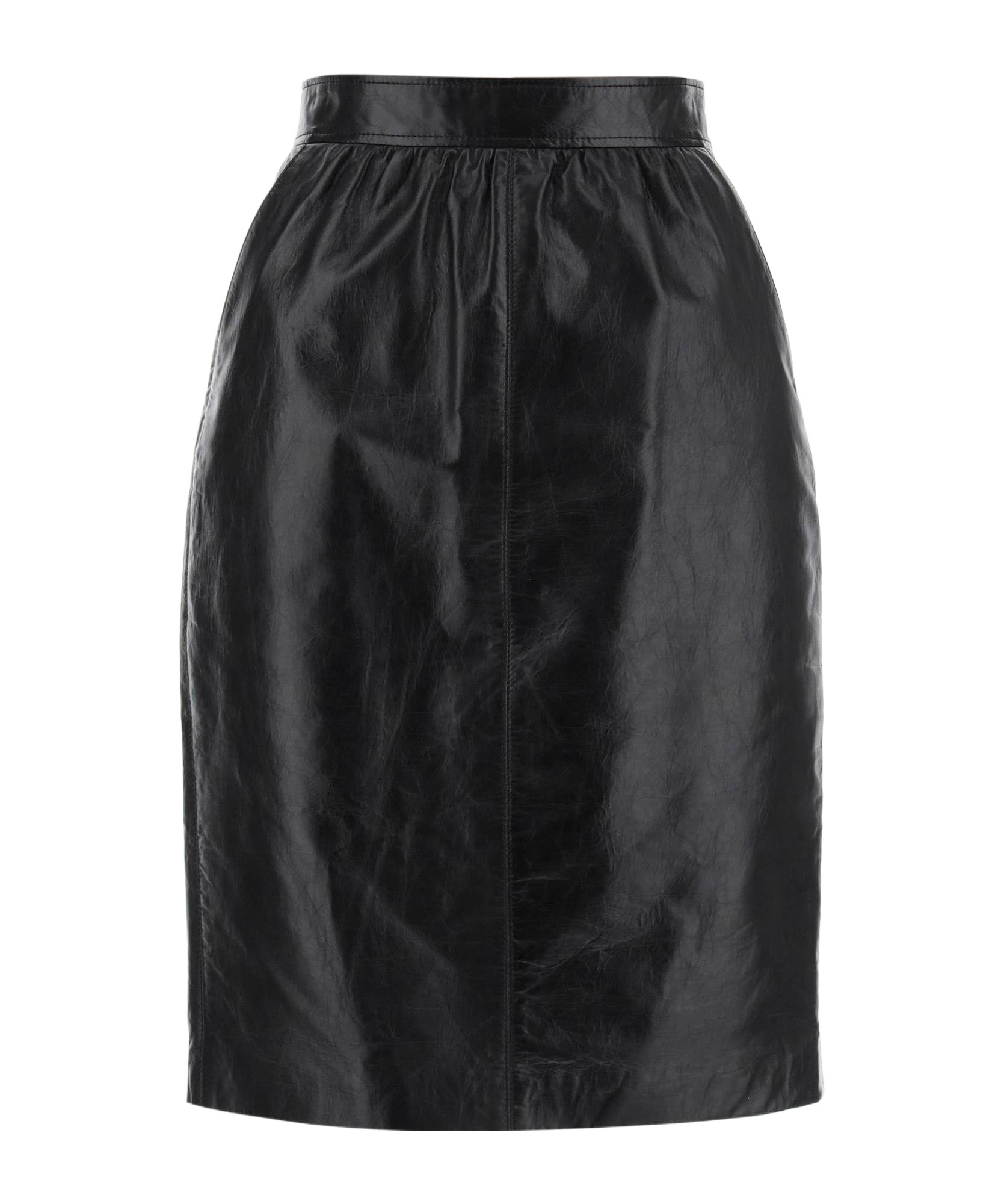 Saint Laurent High Waist Skirt In Black