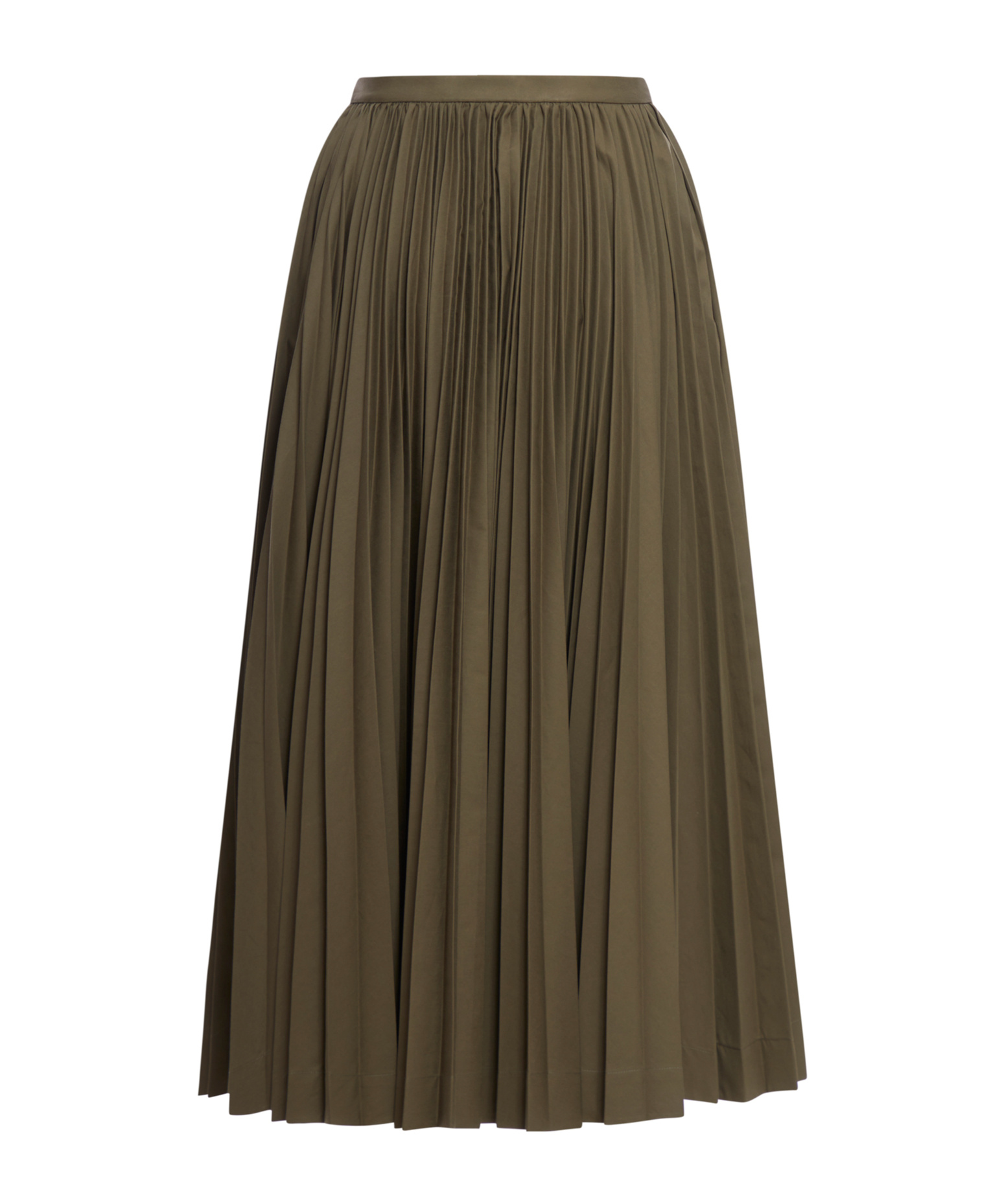 Dior Cotton Accordion Midi Skirt In Brown