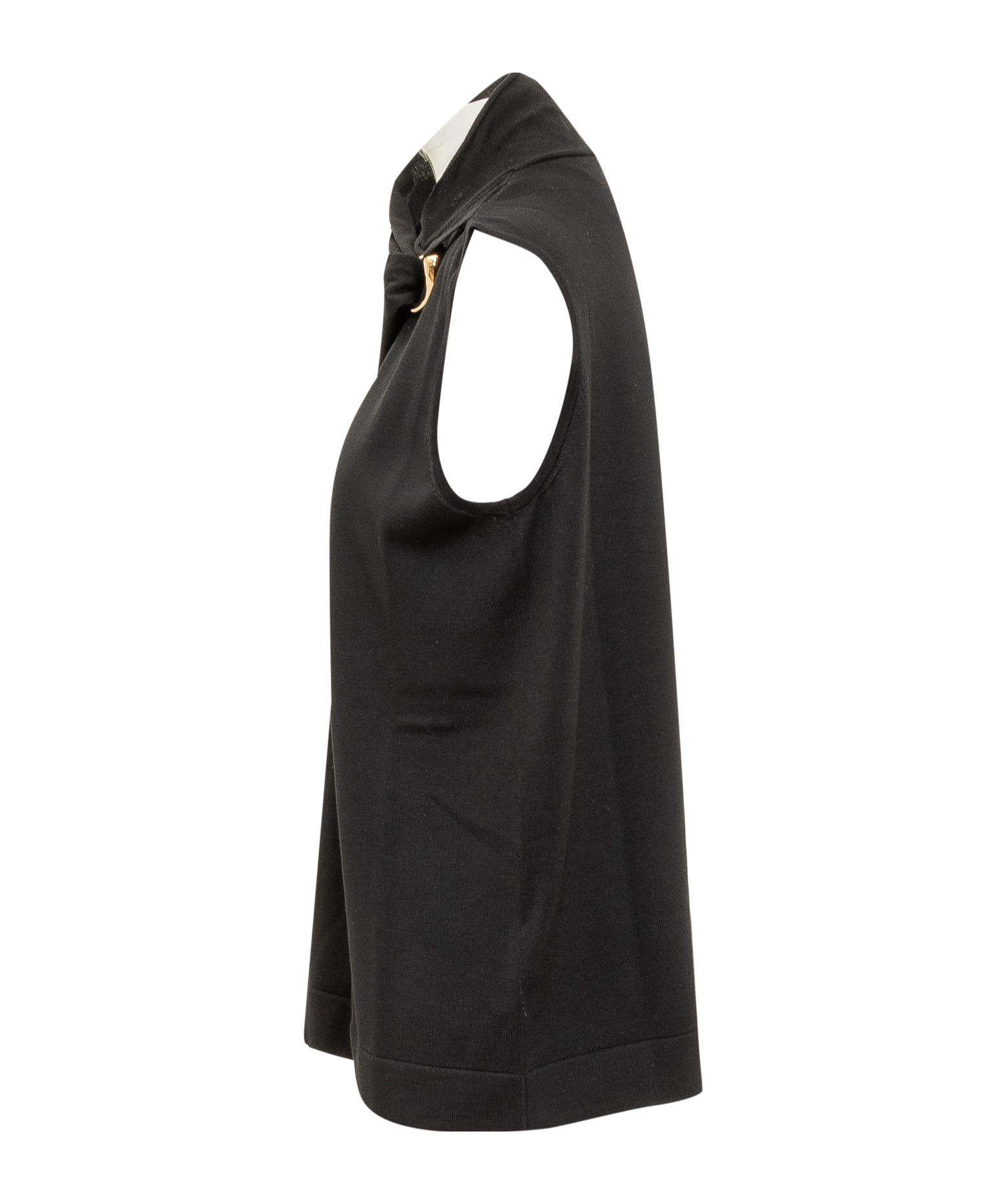 Jil Sander Hardware-detail Knitted Tank Top In Black