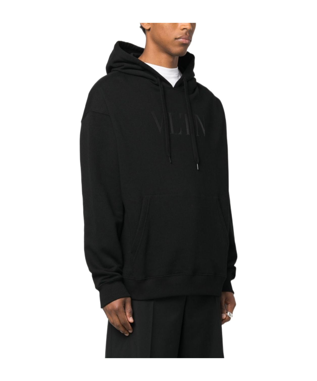 VALENTINO VALENTINO LOGO PRINTED DRAWSTRING HOODIE