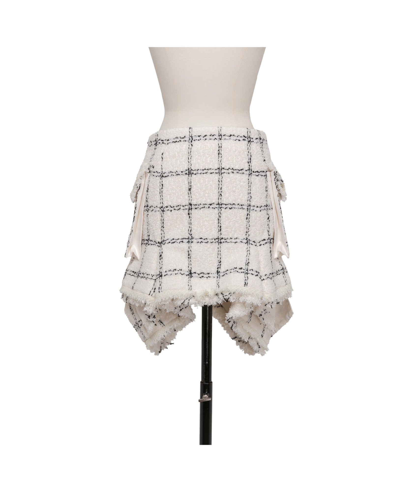 Sacai Tweed Skirt In White
