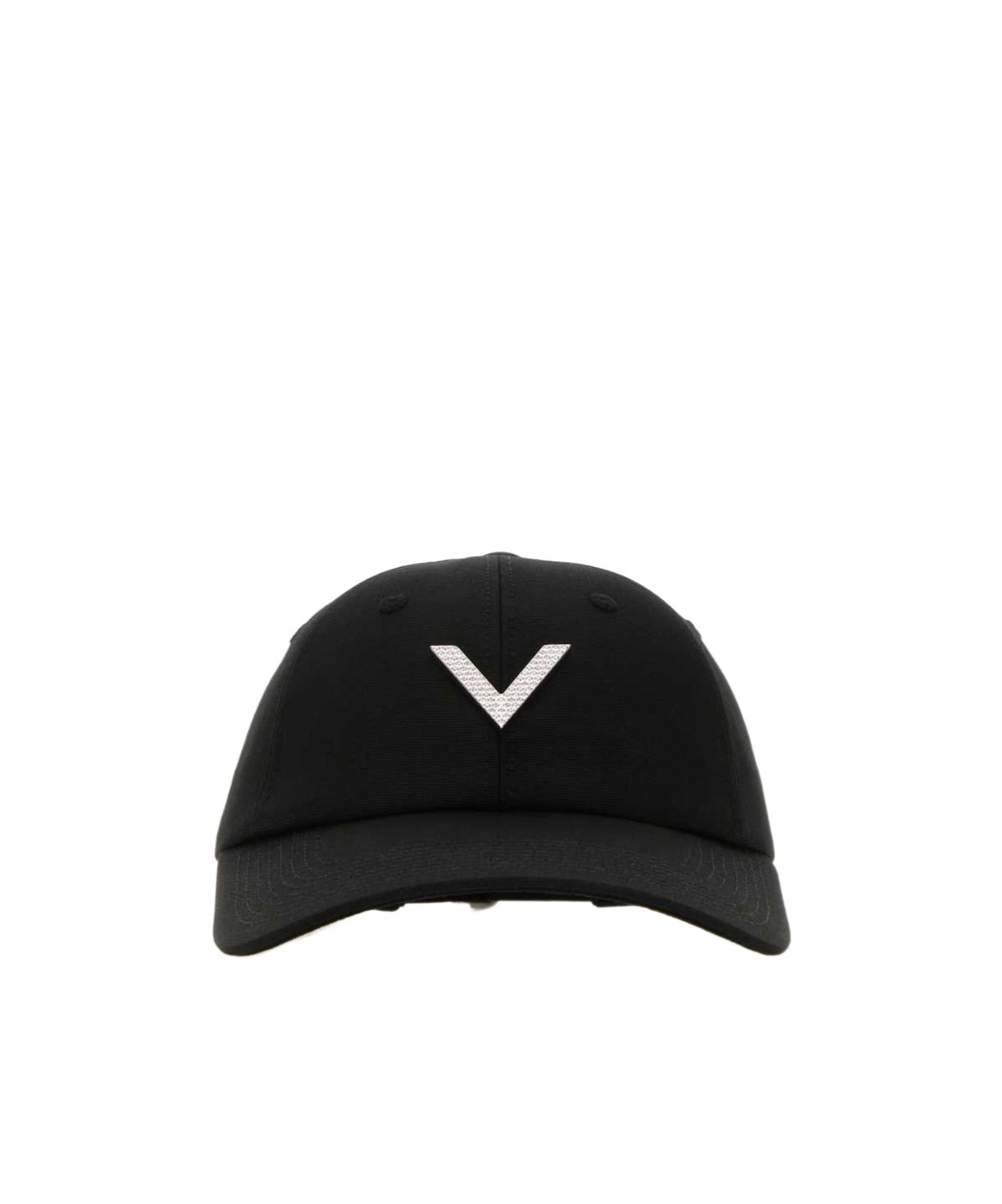 Valentino Garavani Women Black Stretch Cotton Baseball Cap In Black