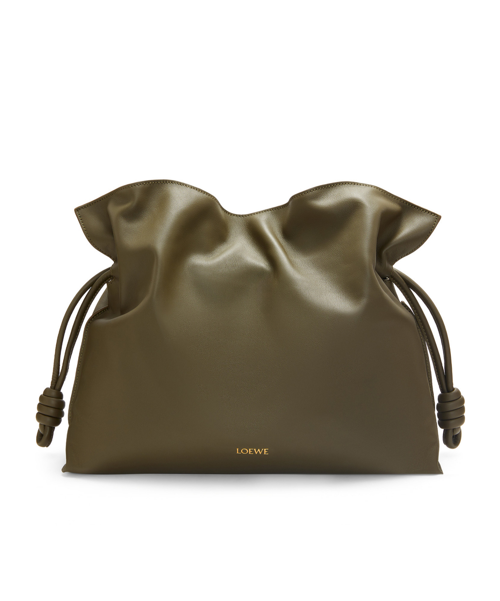 Loewe Large Flamenco Clutch In Nappa Calfskin In Brown