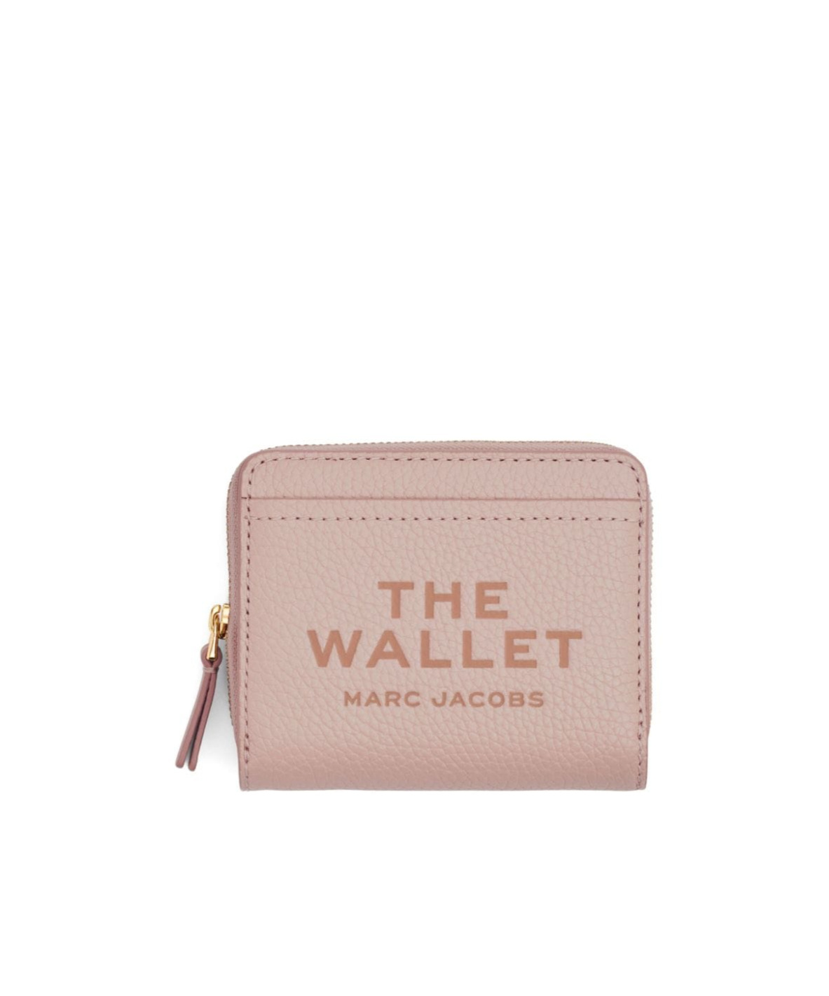Marc Jacobs Logo Printed Zipped Mini Compact Wallet In Nude