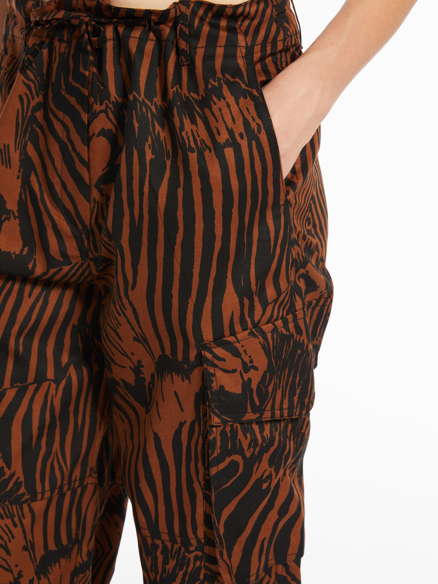 Weekend Max Mara Waist Drawstring Casual Pants In Brown