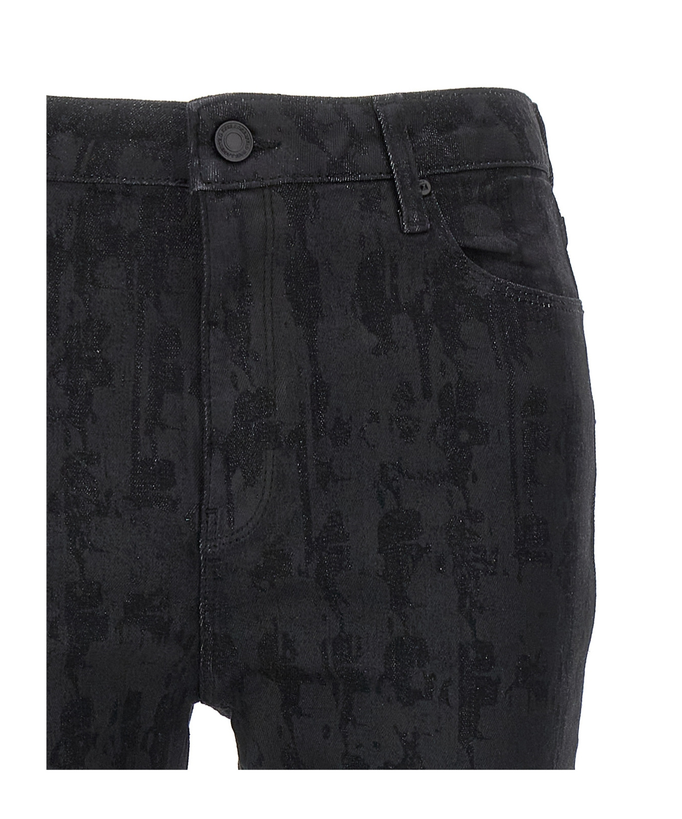 Shop Karl Lagerfeld Karl Kameo Skinny Jeans In Black