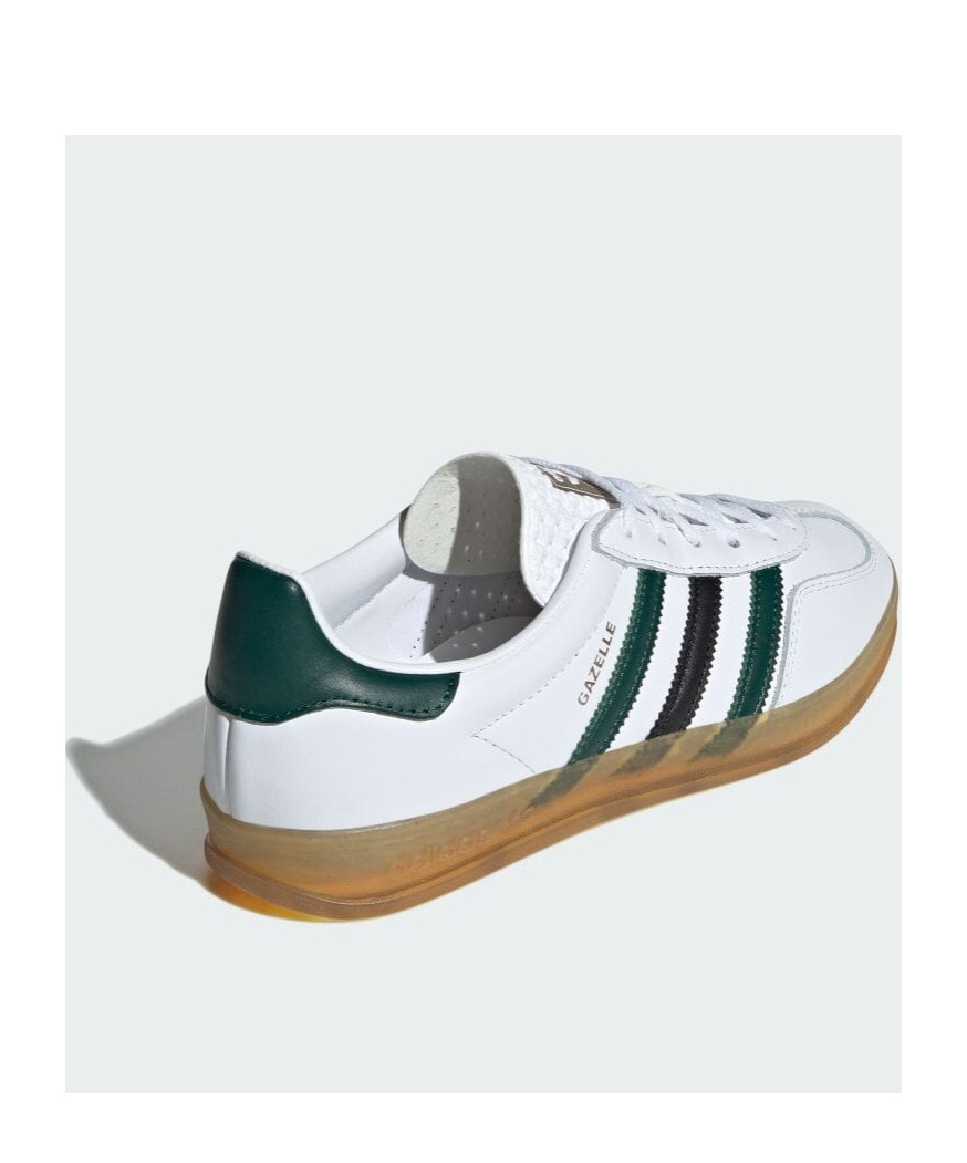 Adidas Originals Scarpe Gazelle Indoor Cream White/collegiate Green/gum In White