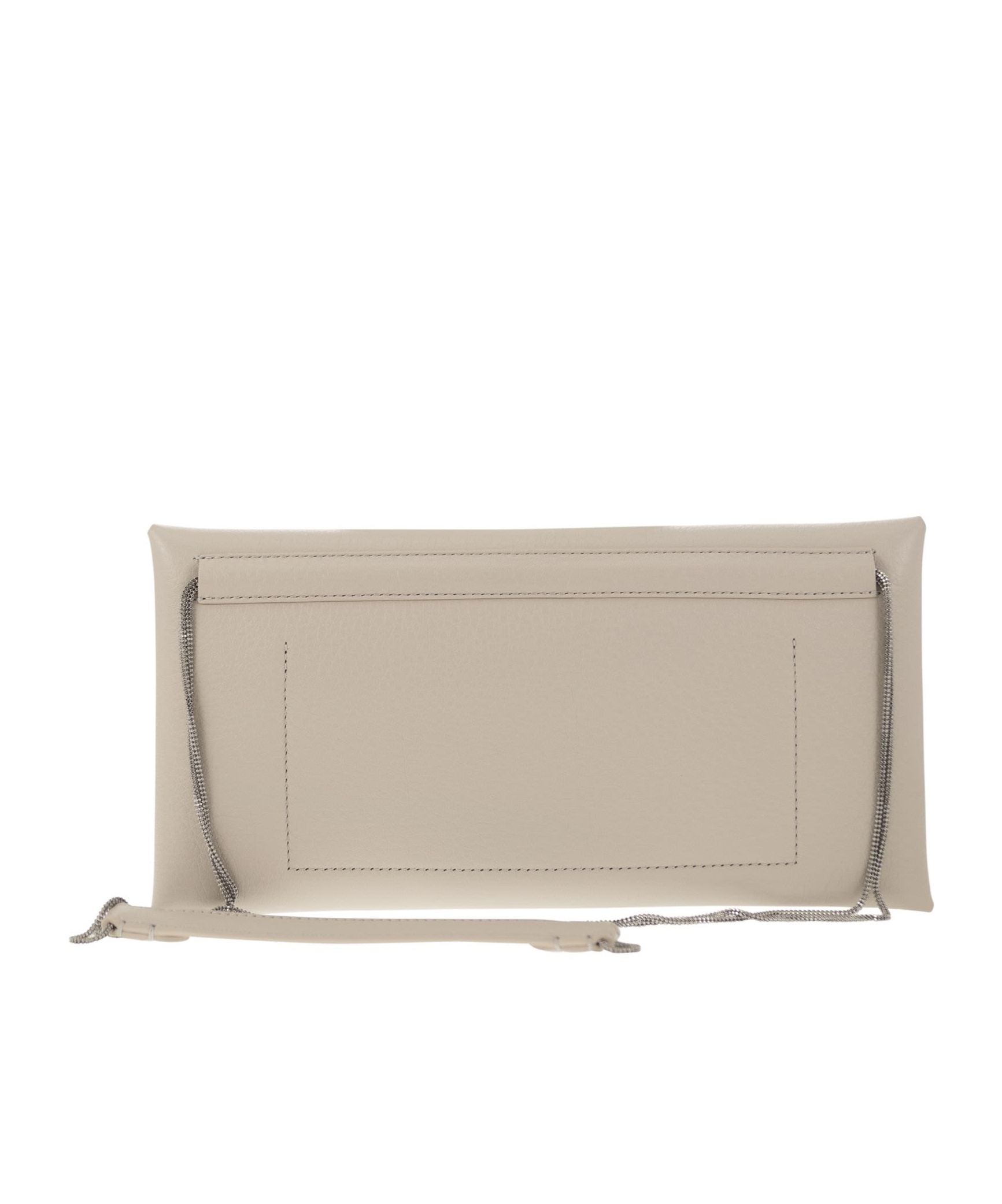 BRUNELLO CUCINELLI ENVELOPE LEATHER SHOULDER BAG