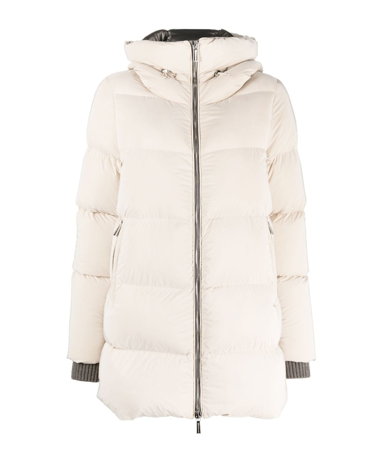 Moorer Hooded Puffer Jacket In White