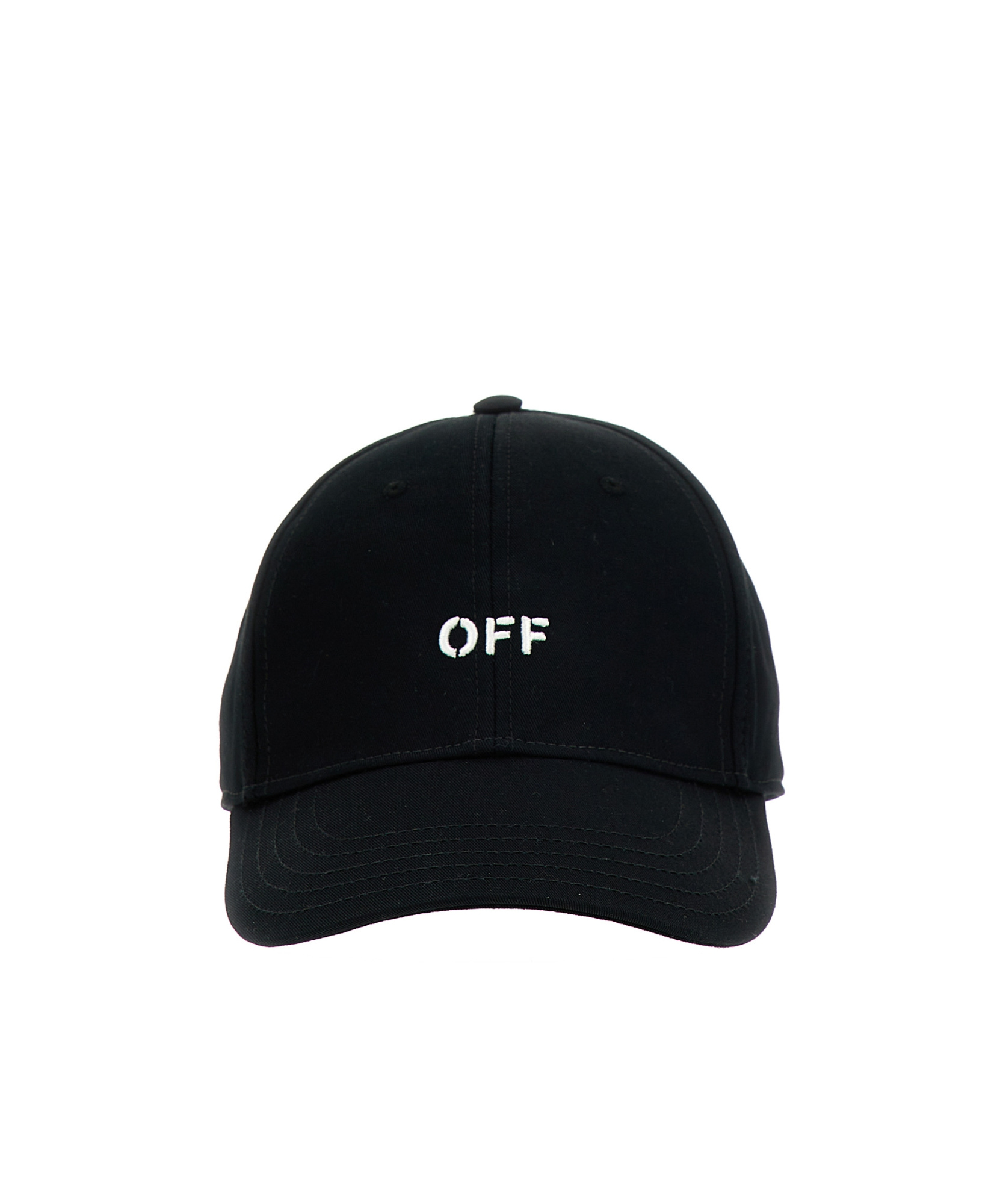 Off-white Logo-embroidered Baseball Cap With Curved Peak In Black