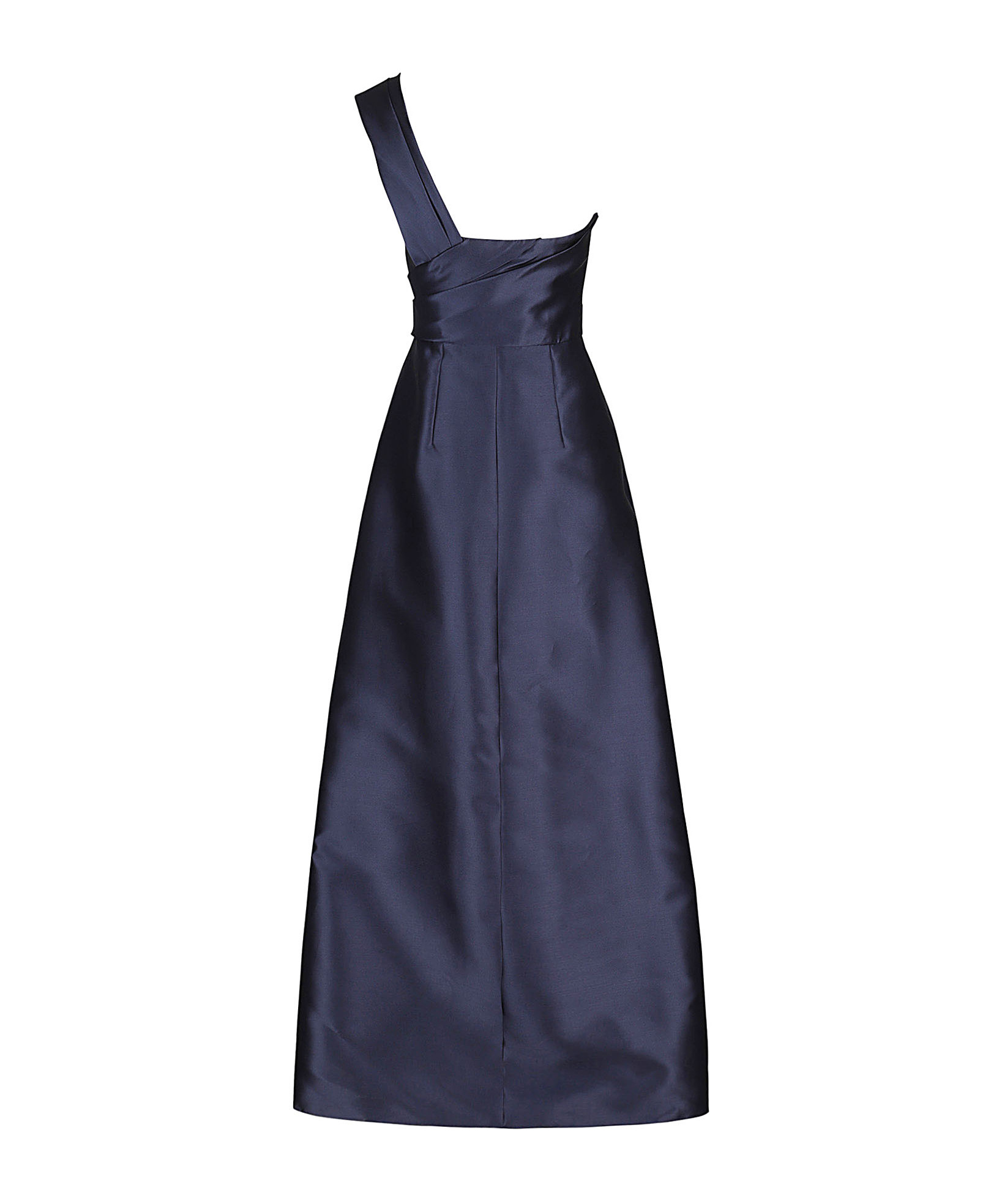 Alberta Ferretti Mikado Long Dress In Black