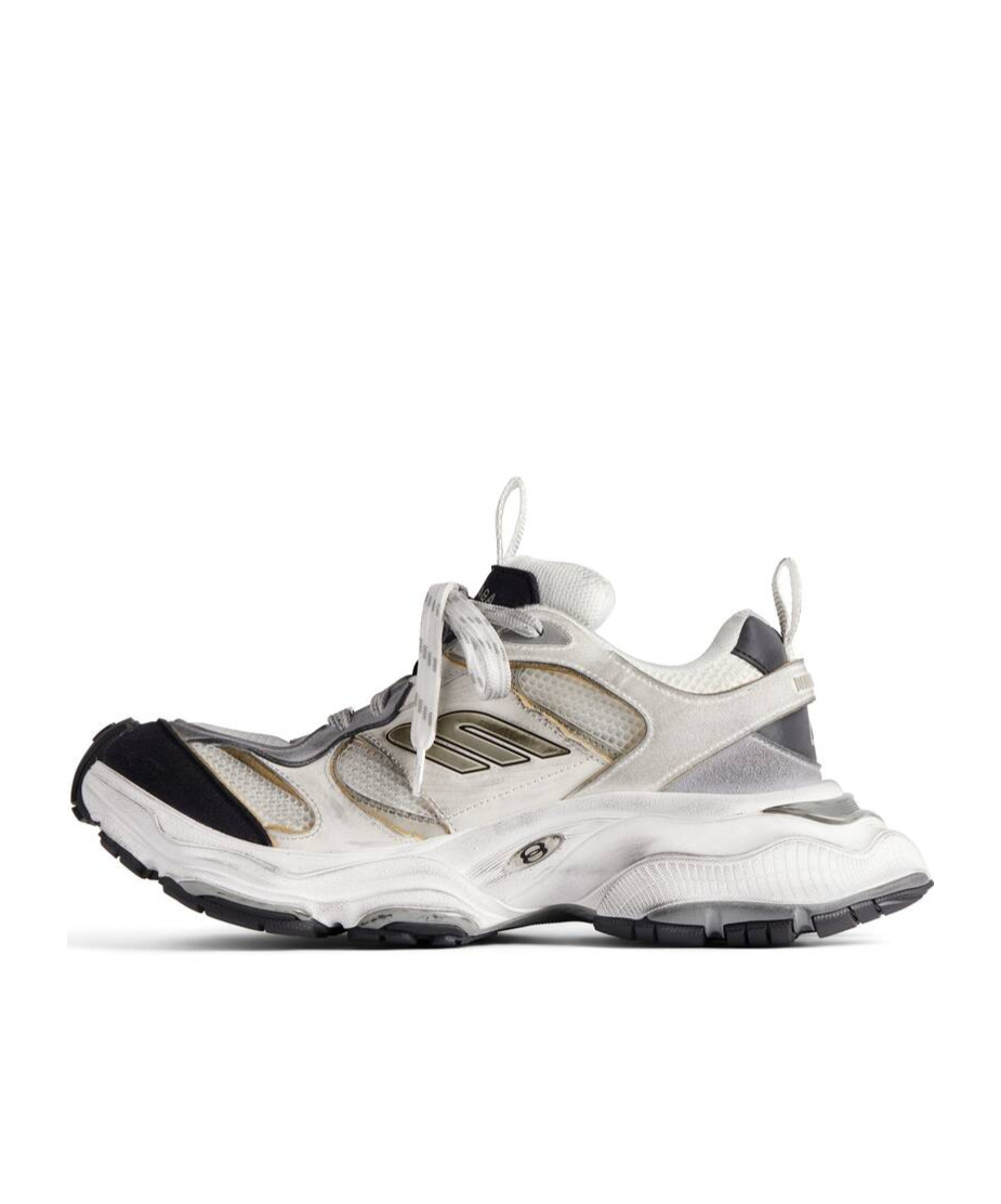 Shop Balenciaga Women's Cargo Trainers In White/grey In Gray