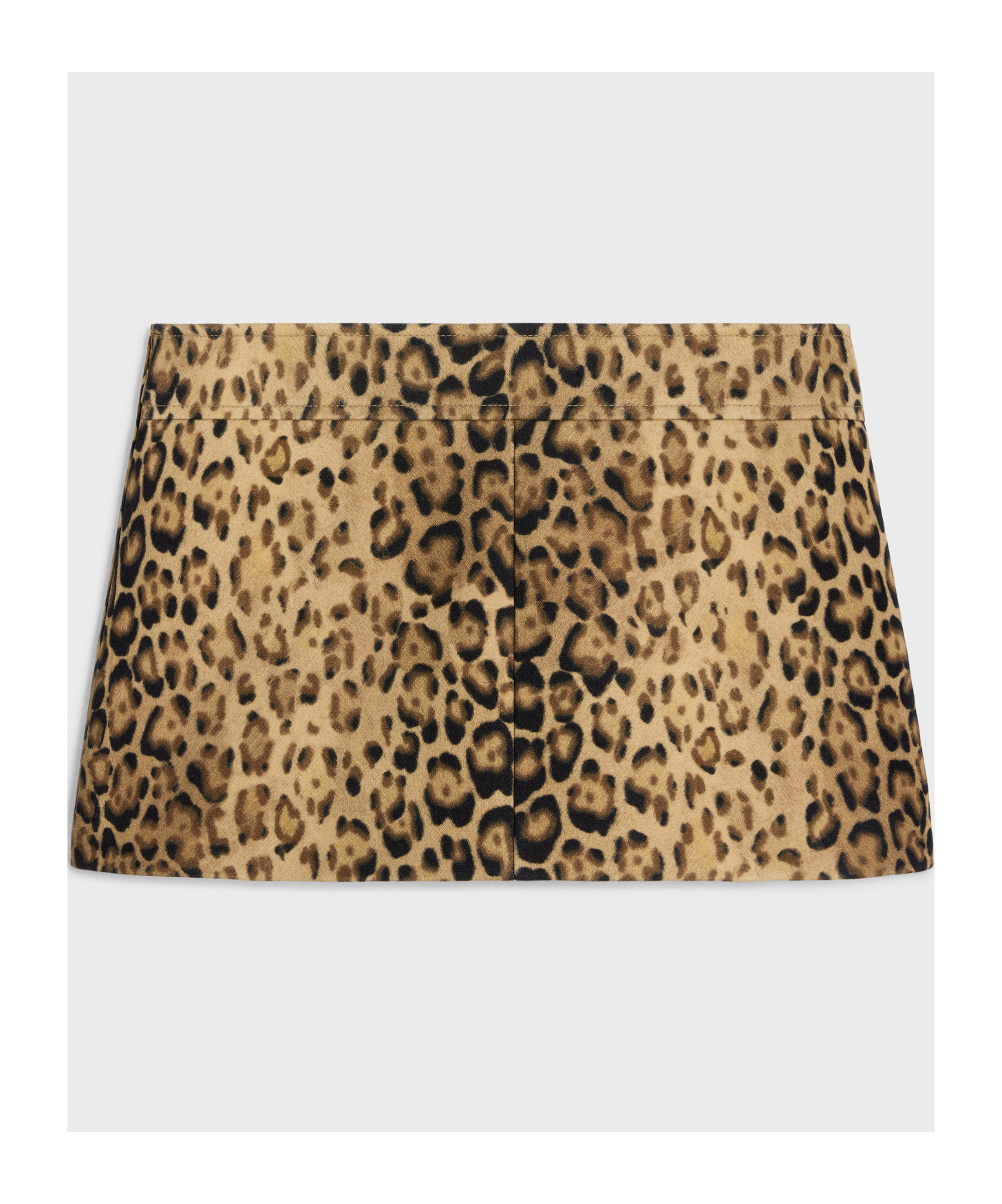 Celine Double Wool Mini Skirt In Nude