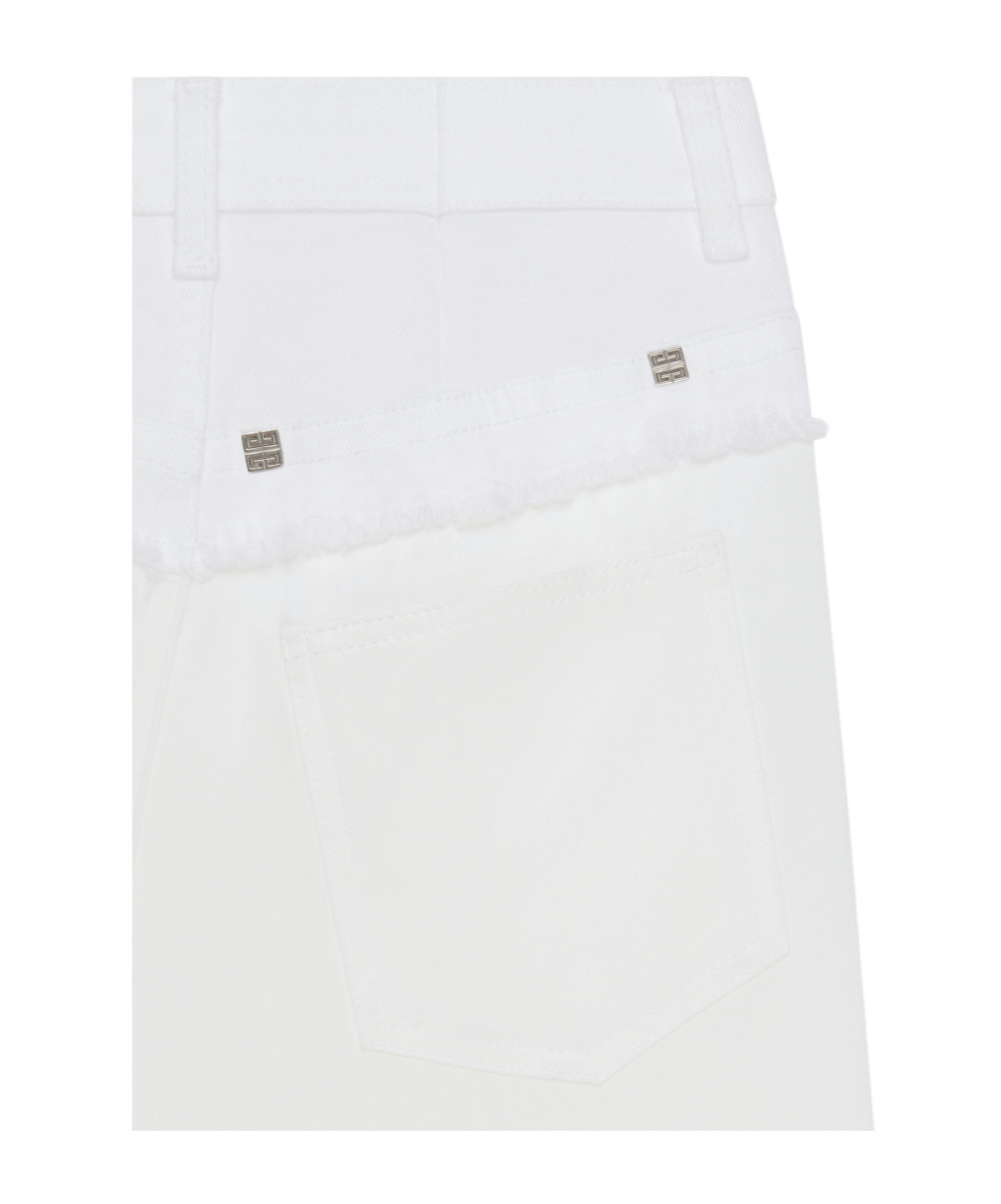 Givenchy Patchwork-detail High-waisted Trousers In White