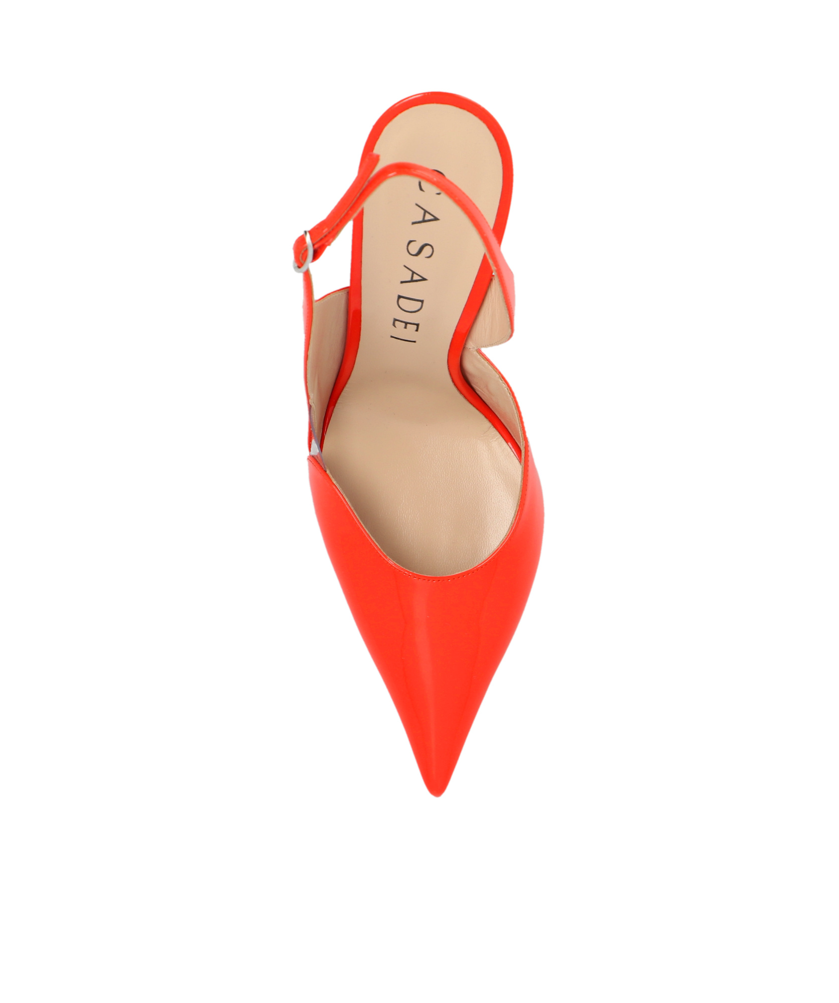 Casadei Patent-leather Slingback Pumps In Red