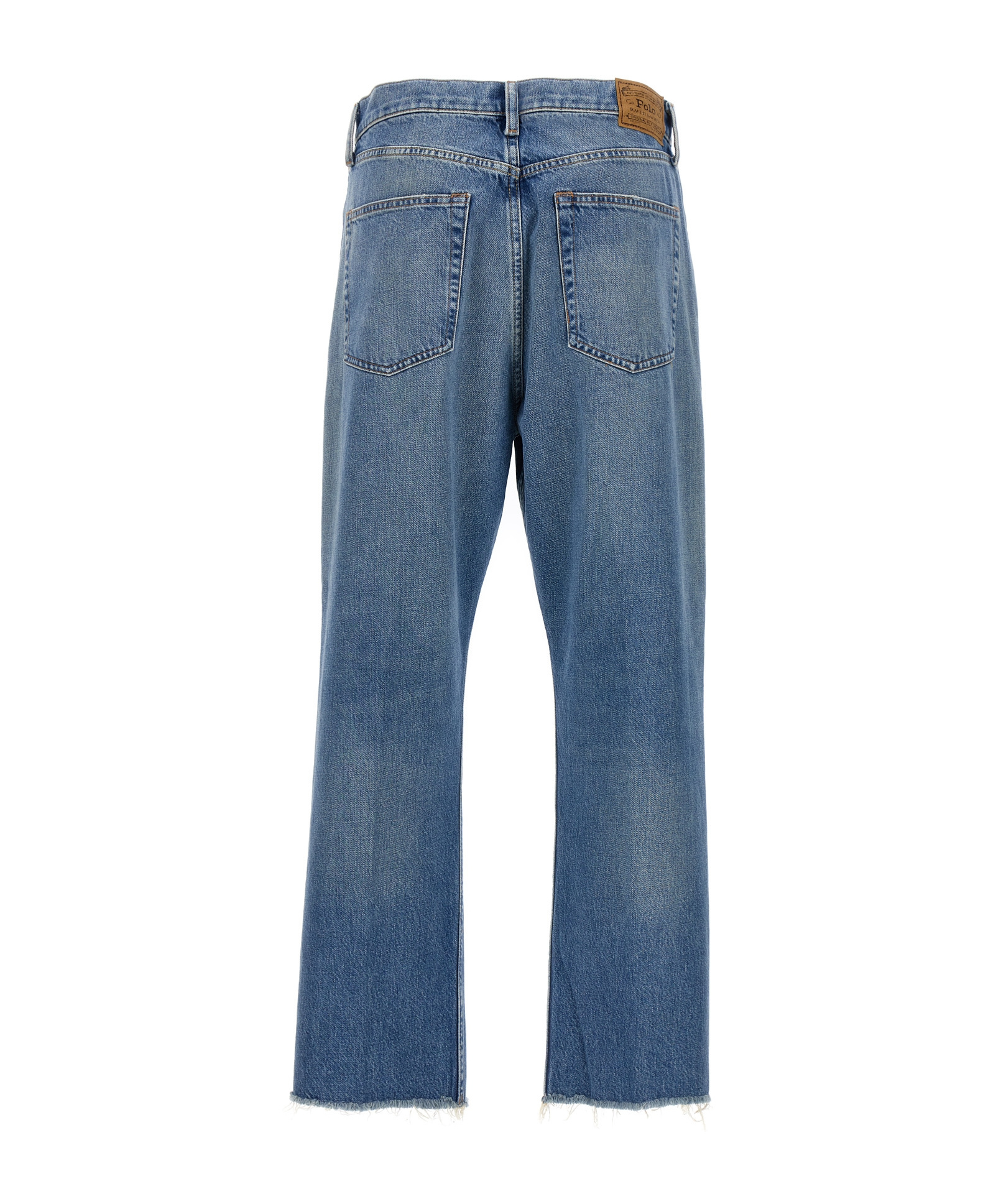 Polo Ralph Lauren Logo-tag High-rise Cropped Jeans In Blue