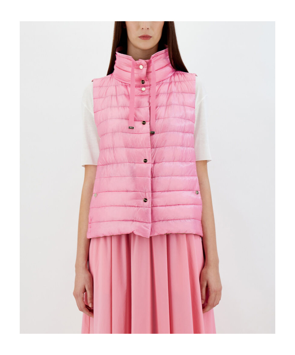 Herno Reversible Sleeveless Jacket In Nylon Ultralight In Pink