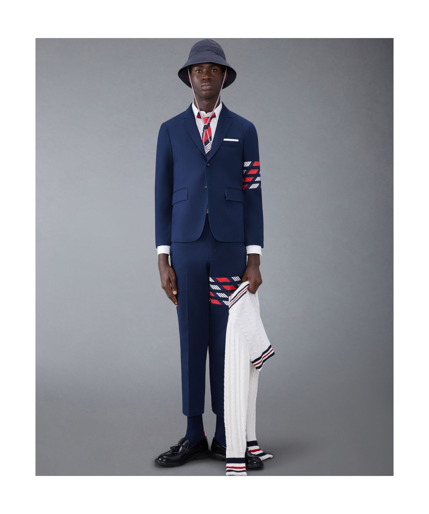 Thom Browne 4-bar Stripe Tailored Trousers In Black