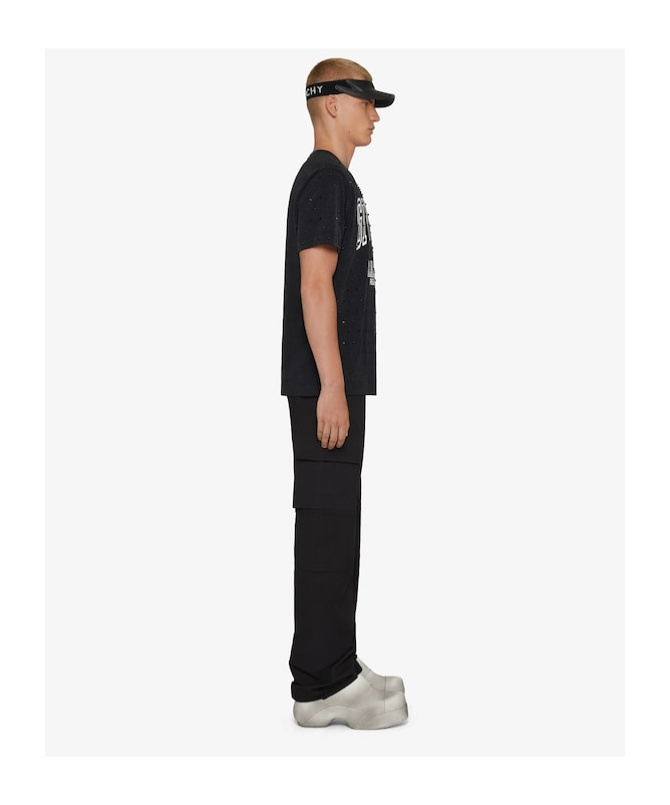 Givenchy Ripstop Cotton Cargo Trousers In Black
