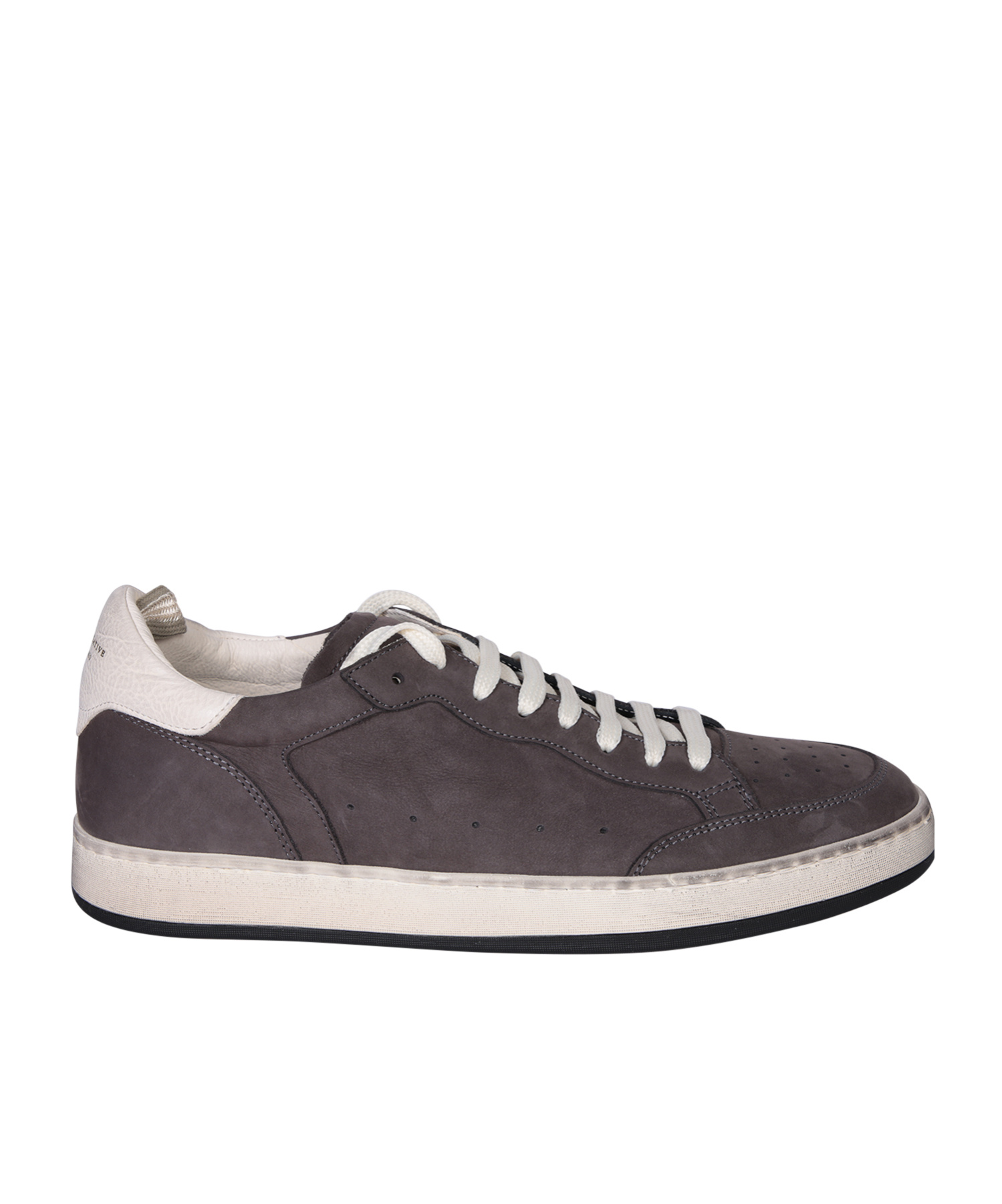 Officine Creative The Answer 002 Leather-trimmed Suede Sneakers In Black