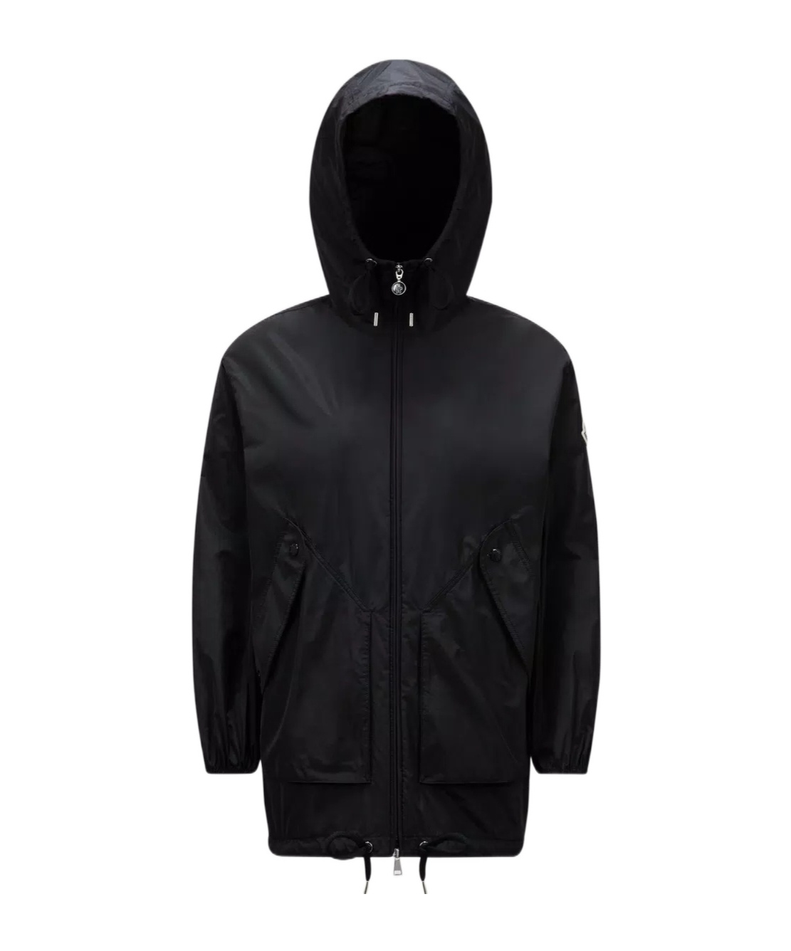 Moncler Logo-patch Hooded Jacket In Black