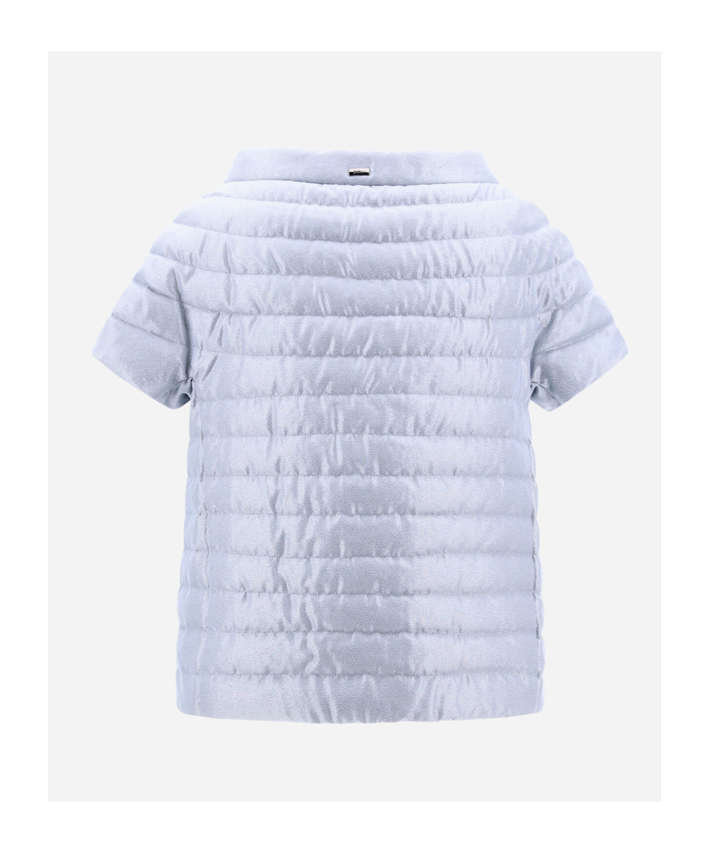Herno Metallic Effect Cape In Blue