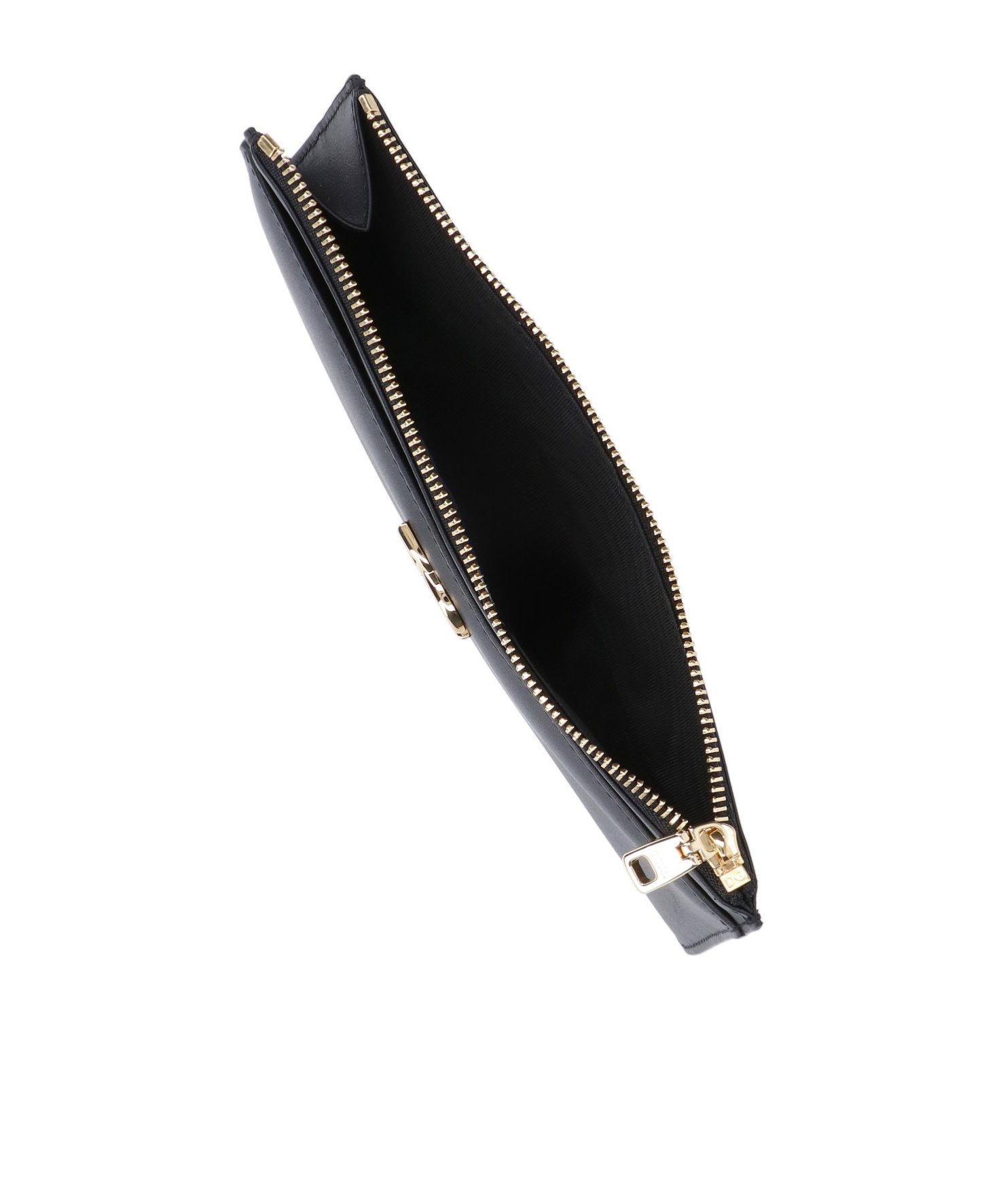 Dolce & Gabbana Logo-plaque Leather Wallet In Black
