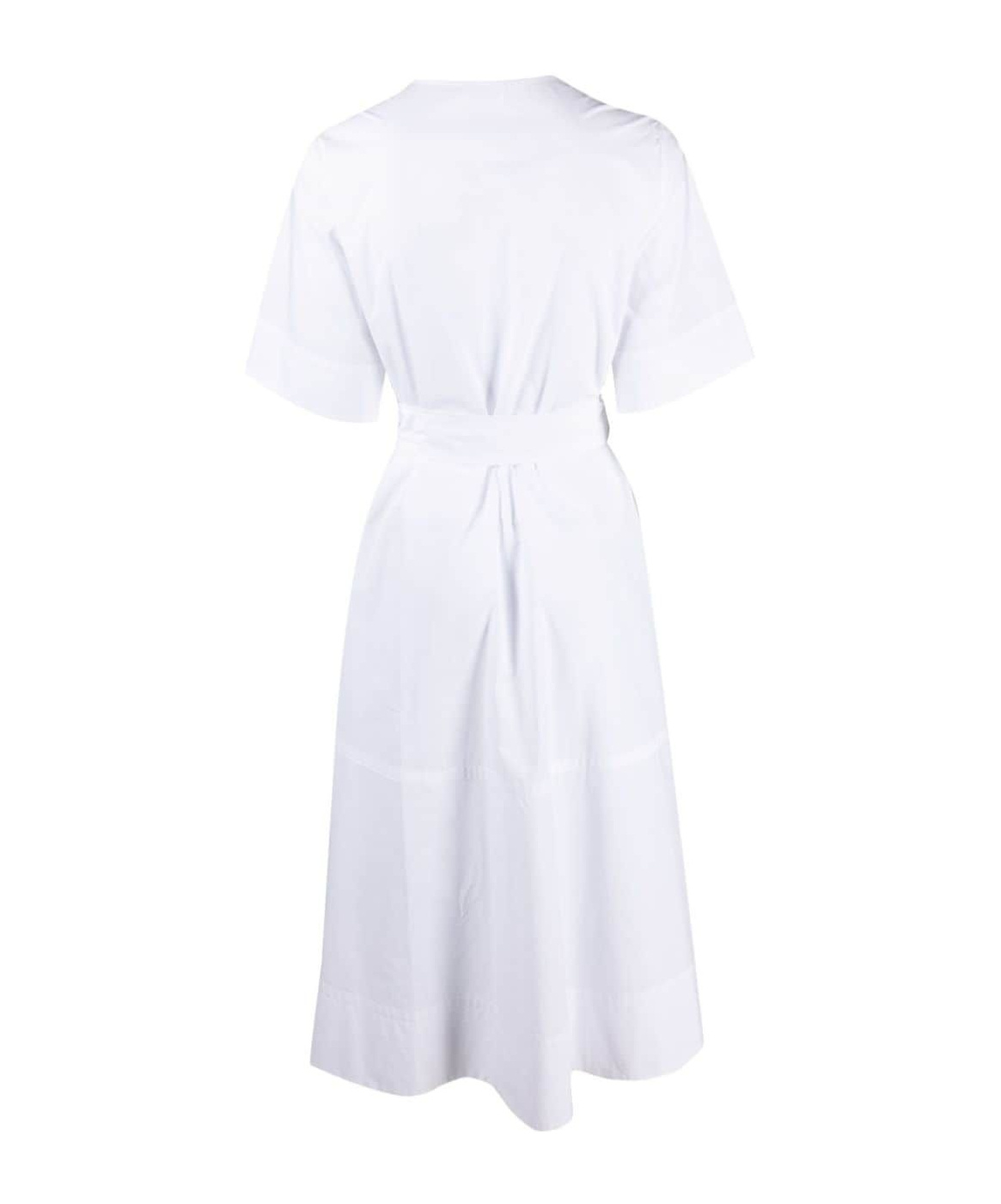 P.a.r.o.s.h Canyox Belted Maxi Dress In White
