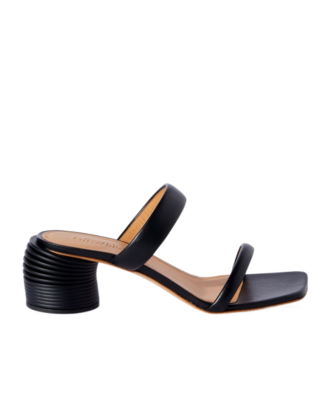 Shop Off-white Spring Leather Sandals In Black