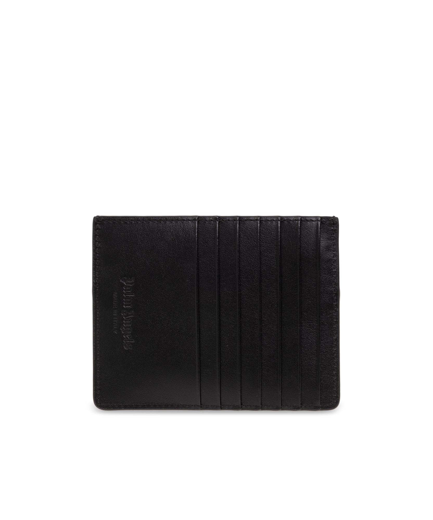 Palm Angels Logo-print Leather Cardholder In Black