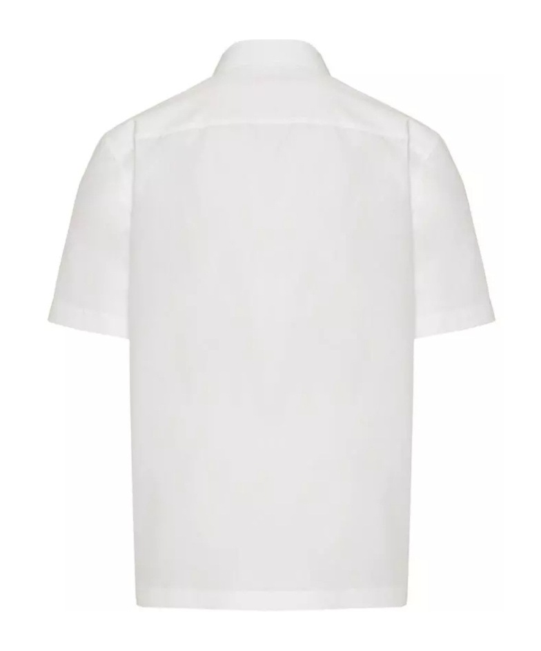 Valentino Garavani White Bowling Shirt With Patch Pocket In Toile Iconographique Man In White