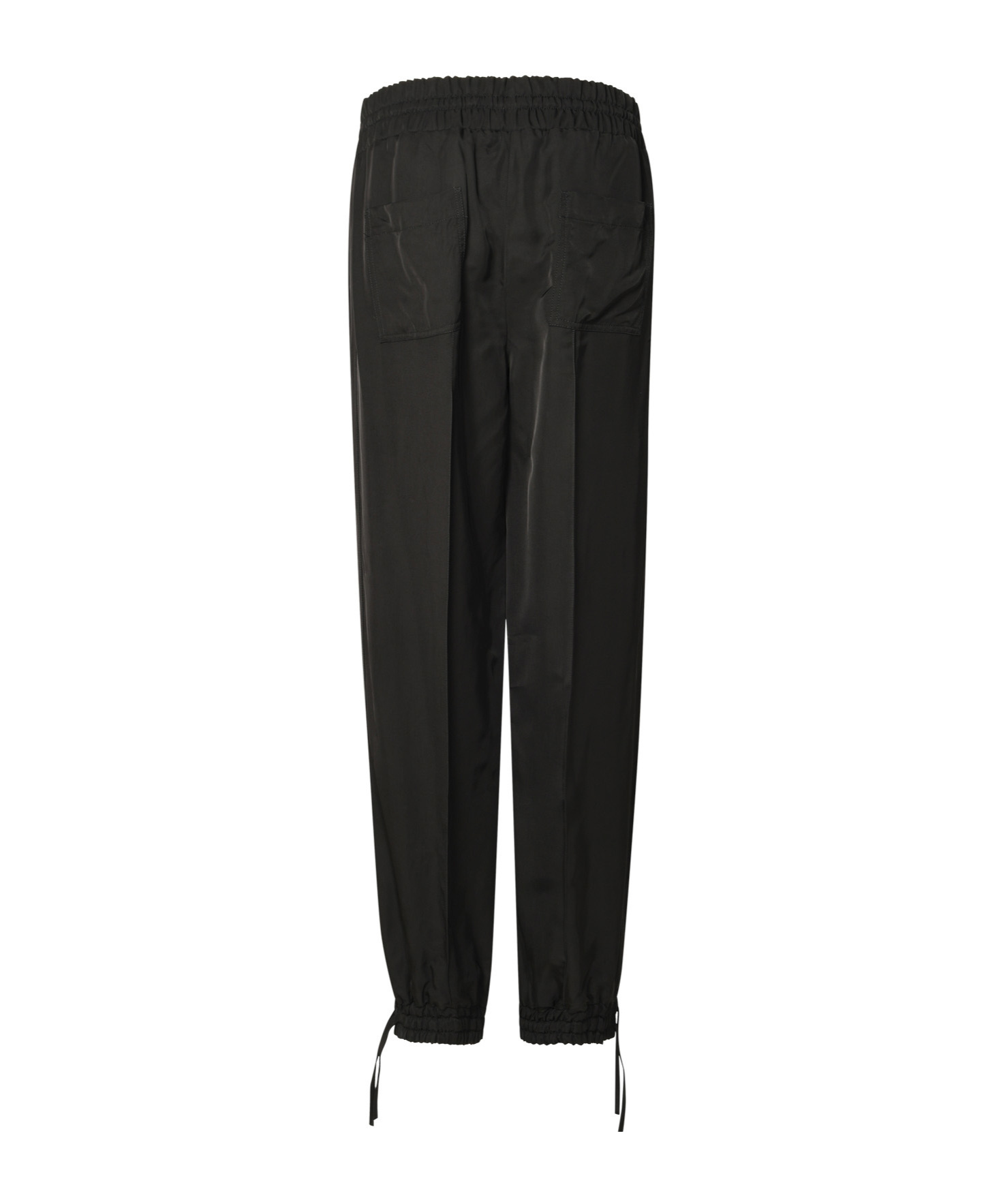 Shop Jil Sander Drawstring-waist Tapered Trousers In Black