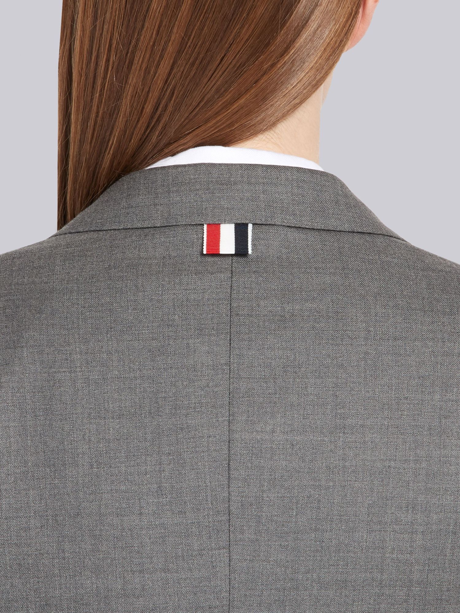 Thom Browne Classic Single Breasted Sport Coat In Medium Grey 2-ply Wool Fresco In Gray