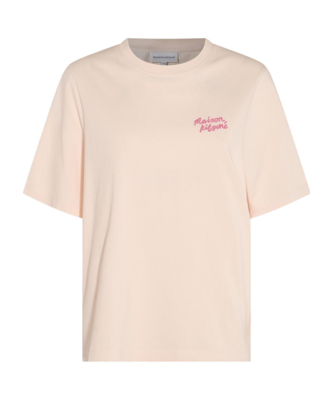 MAISON KITSUNÉ LOGO-EMBROIDERED COTTON T-SHIRT