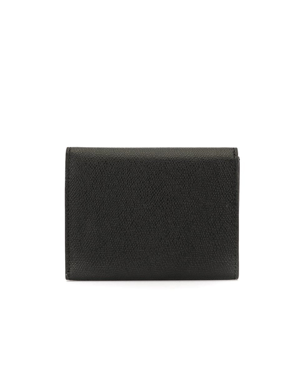 Valextra Iside Trifold Calfksin Wallet In Black