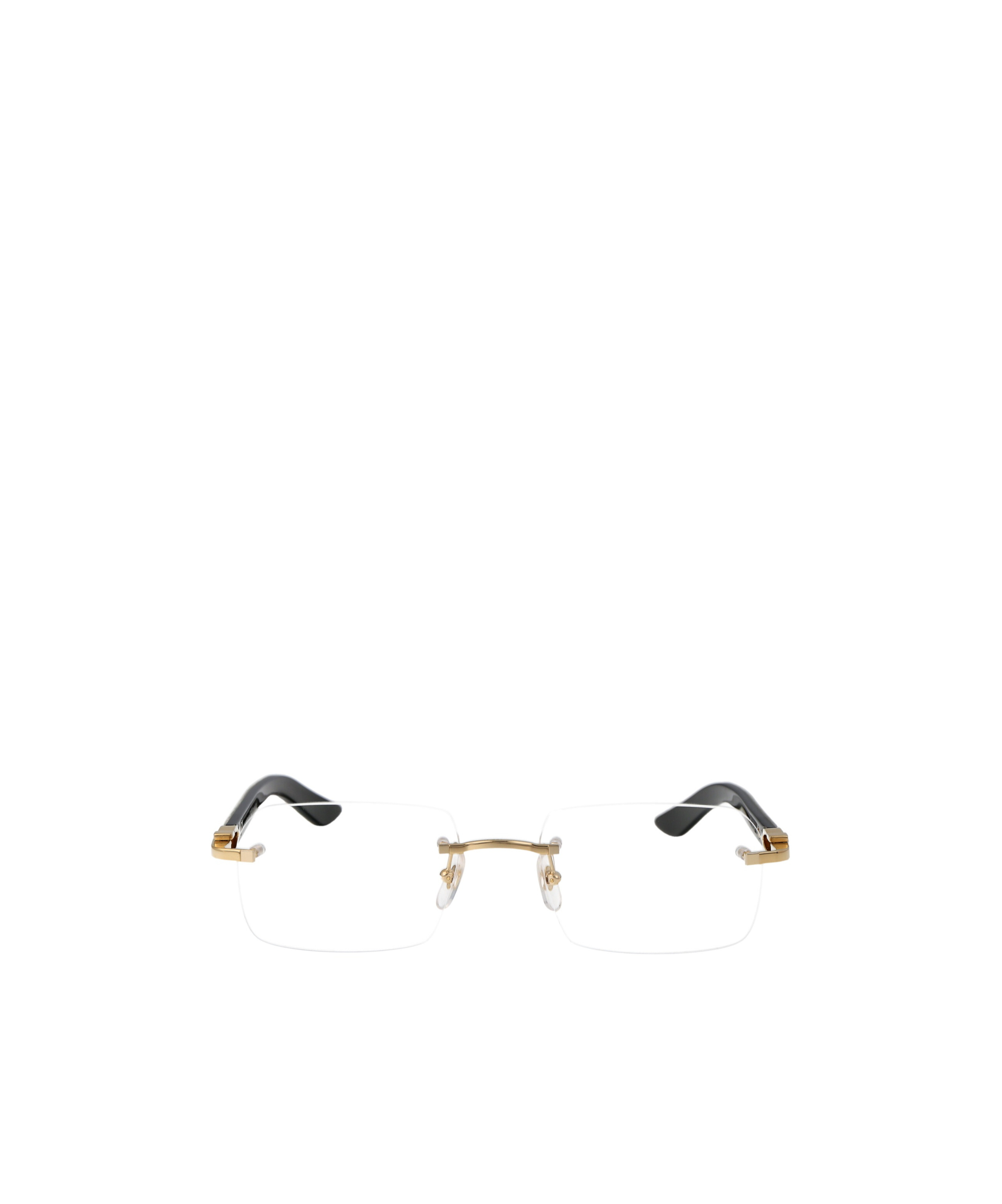 Shop Cartier Rectangle Frame Glasses In White