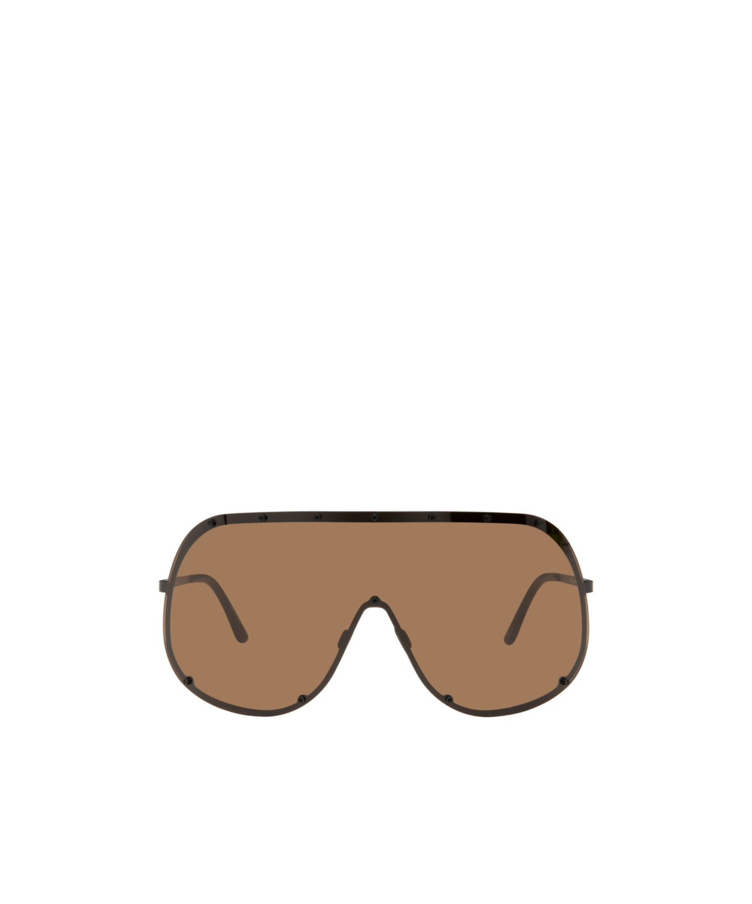 Rick Owens Shield Oversized-frame Sunglasses In Brown