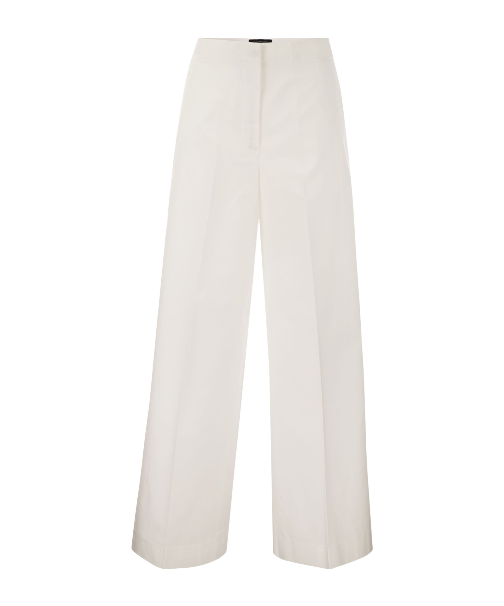 Shop Fabiana Filippi Wide-leg Pleated Tailored Trousers In White