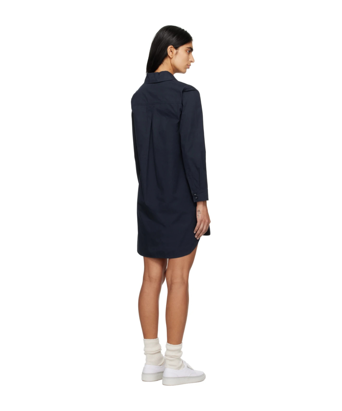 Apc Angela Long-sleeved Dress In Black