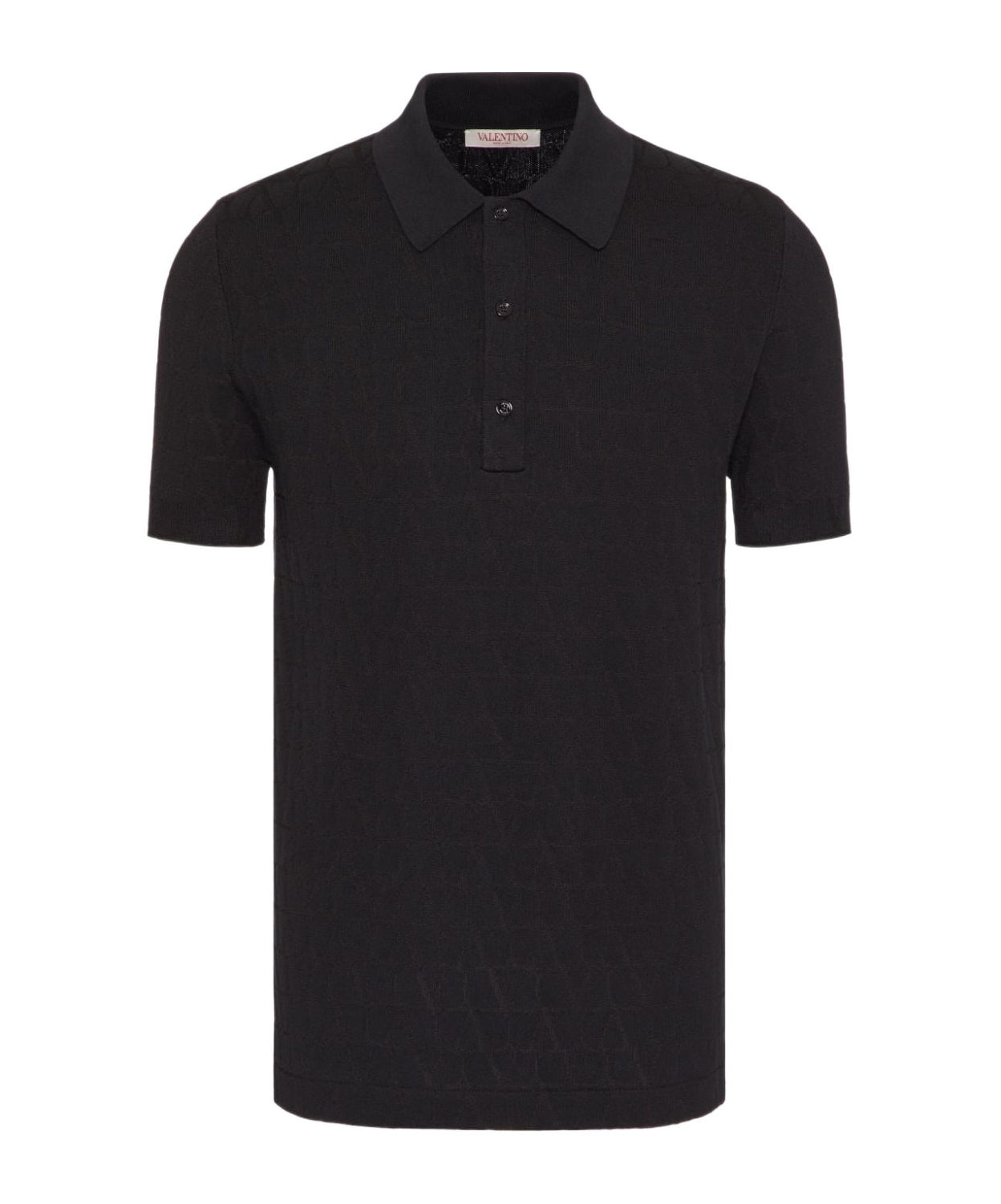 Valentino Black Toile Iconographe Polo In Black