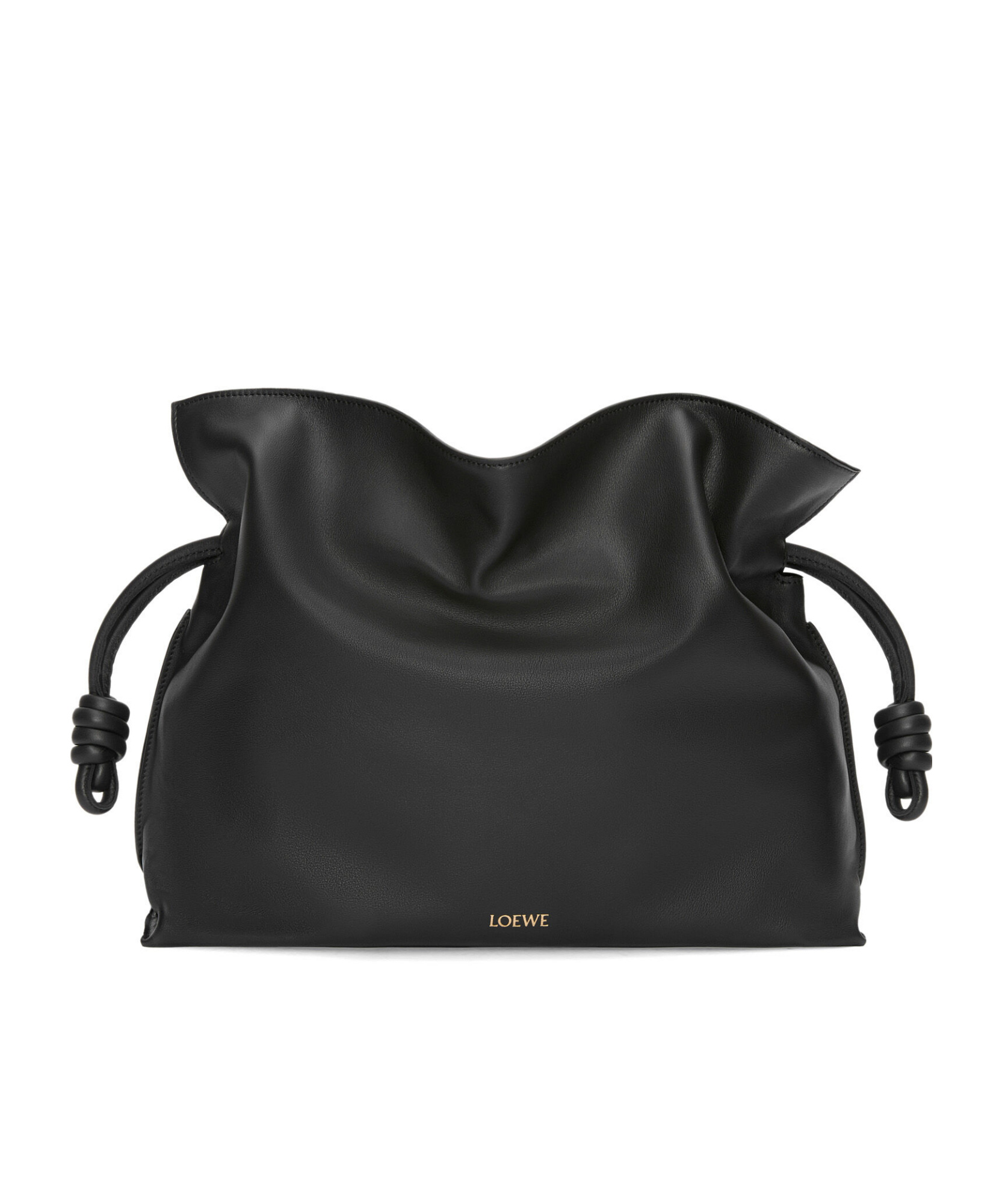 Loewe Flamenco Medium Clutch Bag In Napa Leather In Black