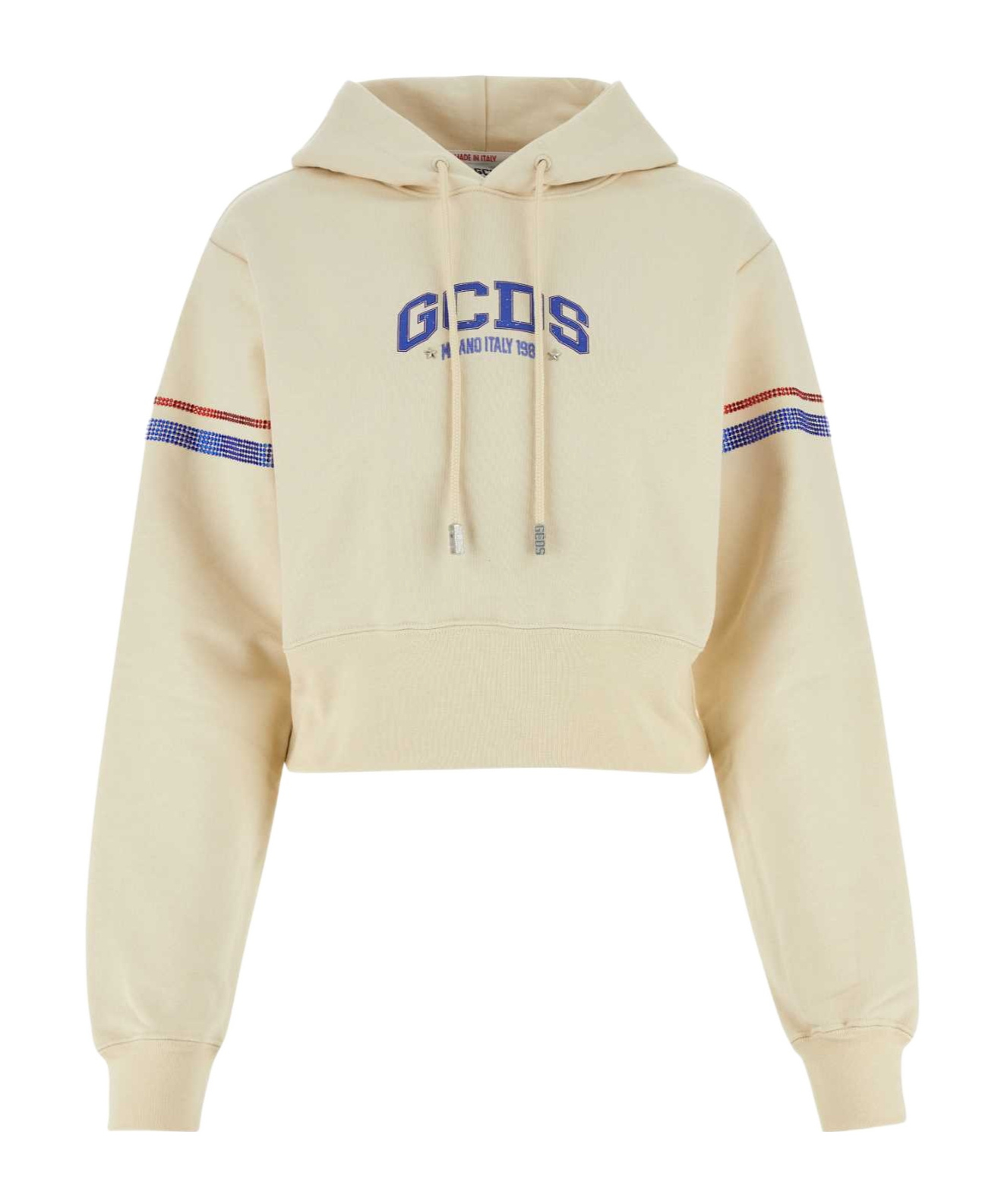 Gcds Cream Cotton Sweatshirt In Nude