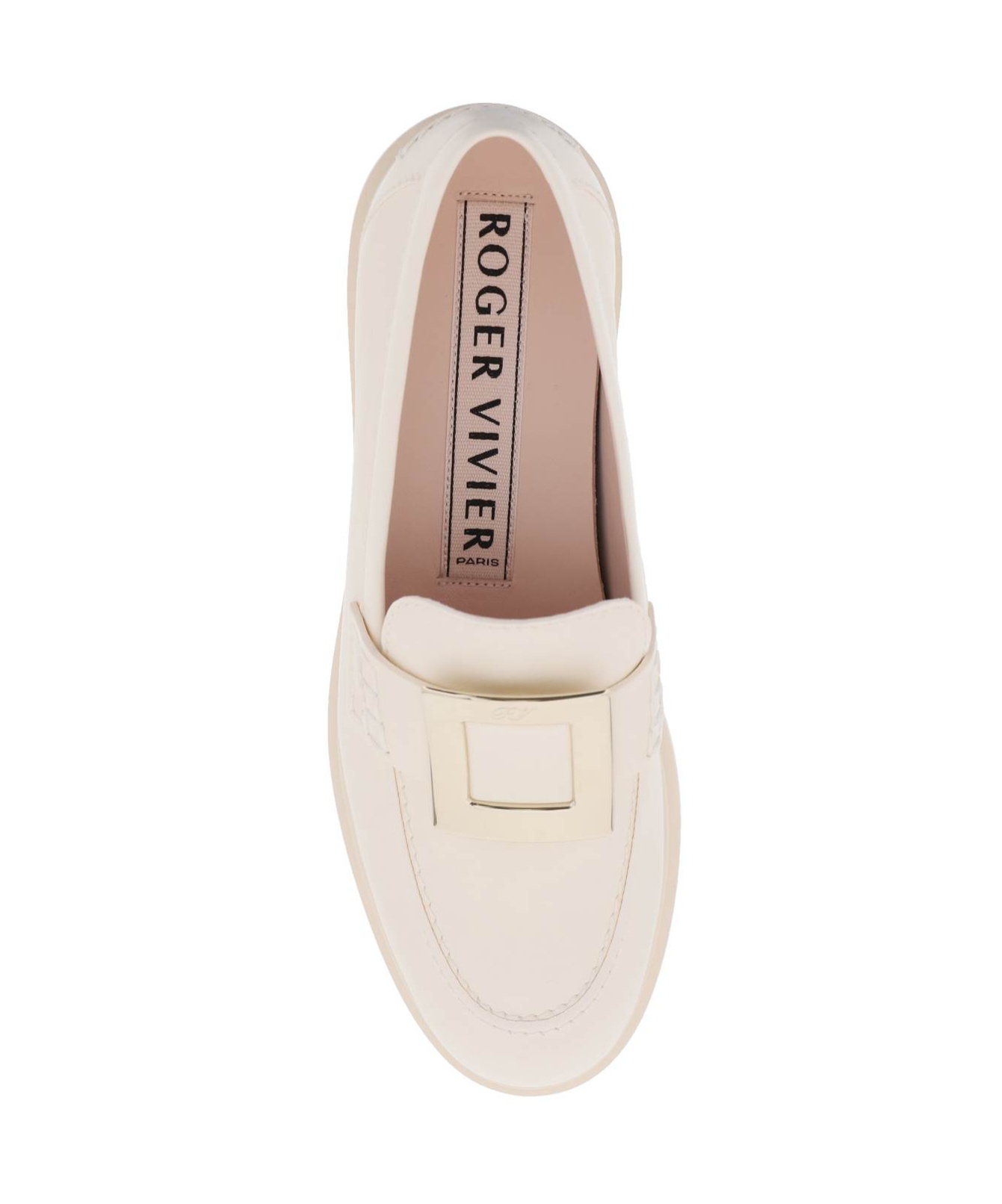 Roger Vivier Women's Viv Ranger Leather Loafers In Nude