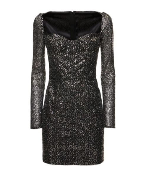 Dolce & Gabbana Sequined Heart-shaped Collar Dress
